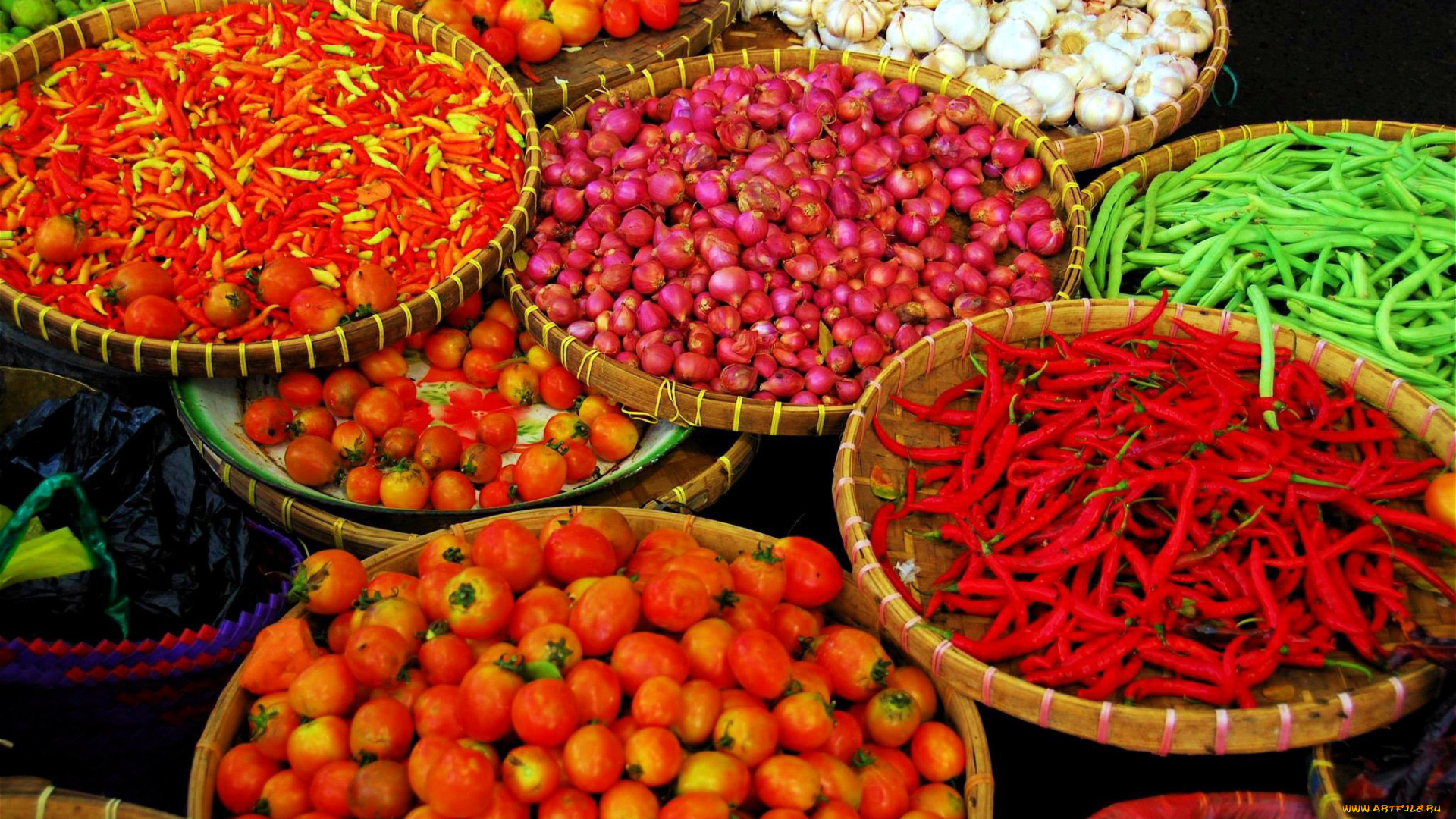 еда, овощи, фасоль, чеснок, лук, помидоры