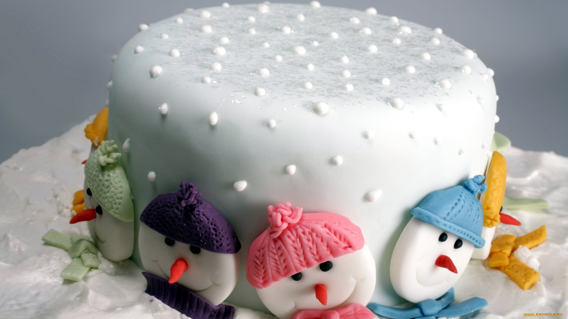 еда, торты, снеговики, марципановые