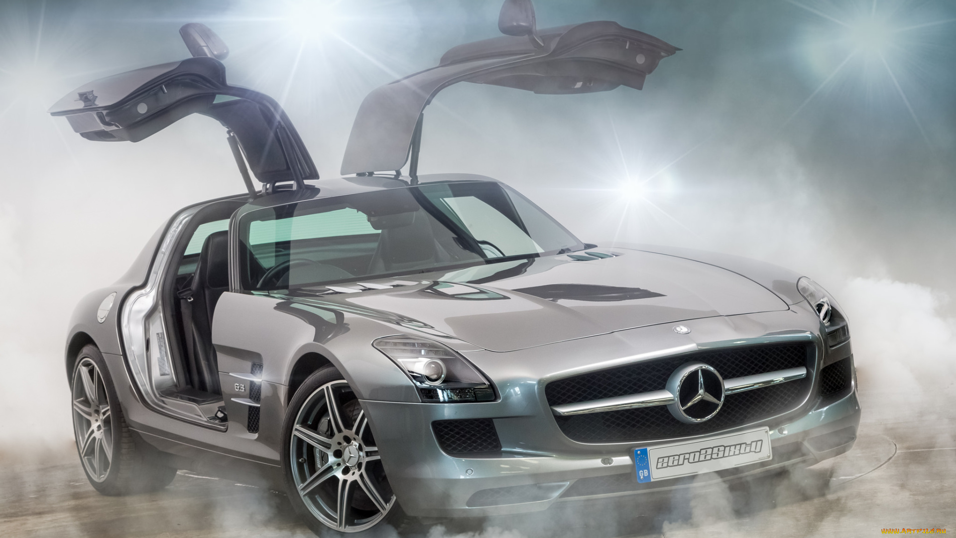 mercedes, benz, sls, amg, 6, 3l, автомобили, mercedes-benz, серый