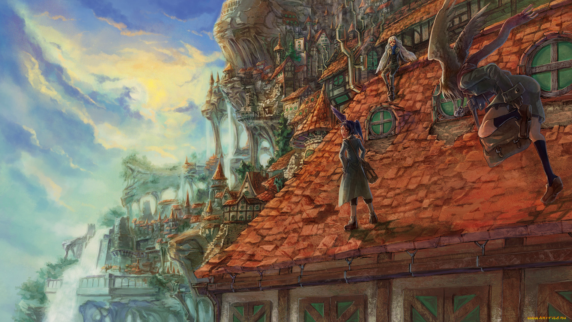 original, аниме, животные, , существа