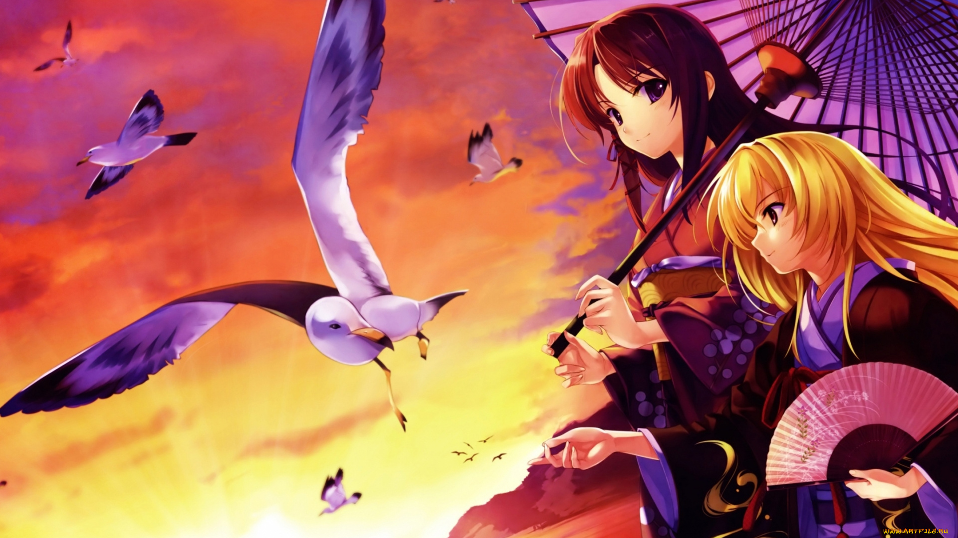 original, аниме, животные, , существа