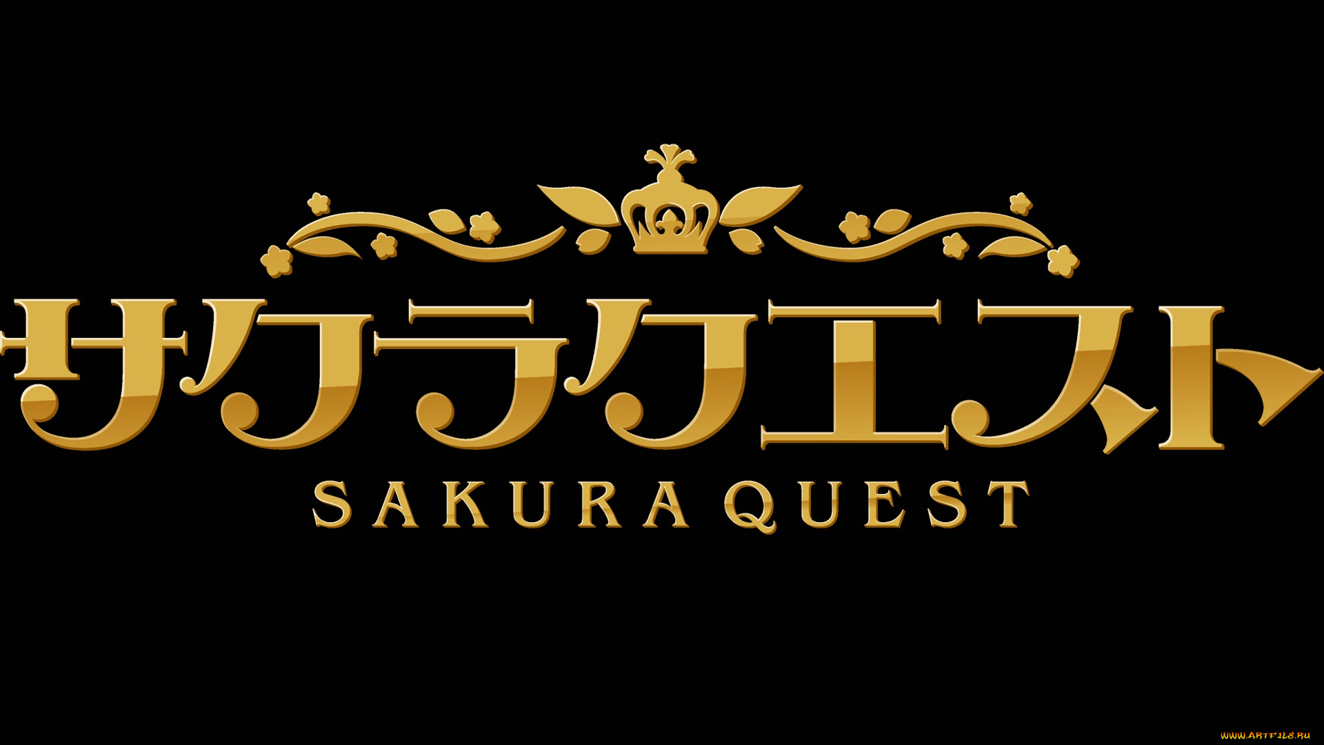sakura, quest, аниме, фон, логотип