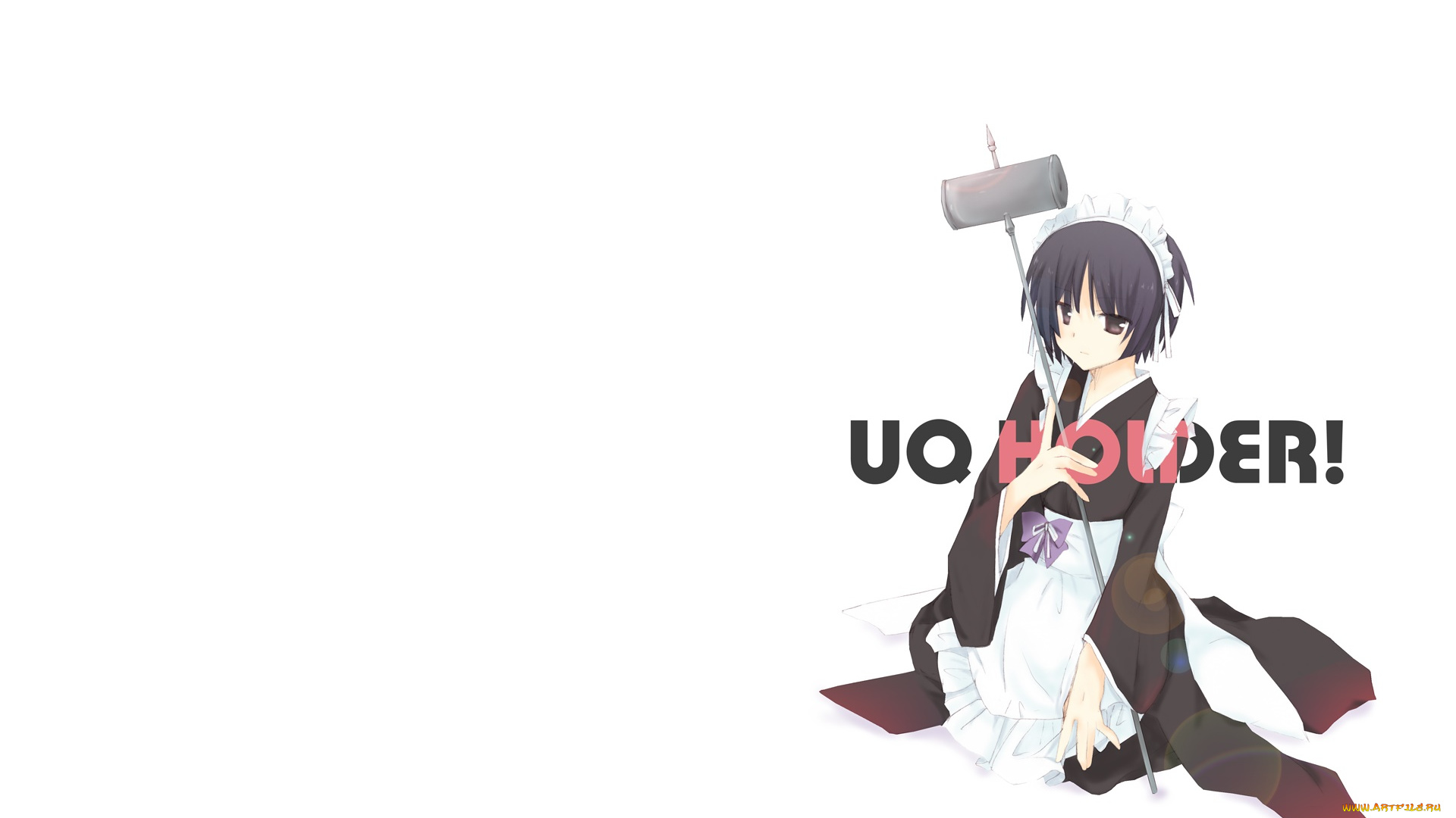 uq, holder, аниме, девушка, взгляд, фон