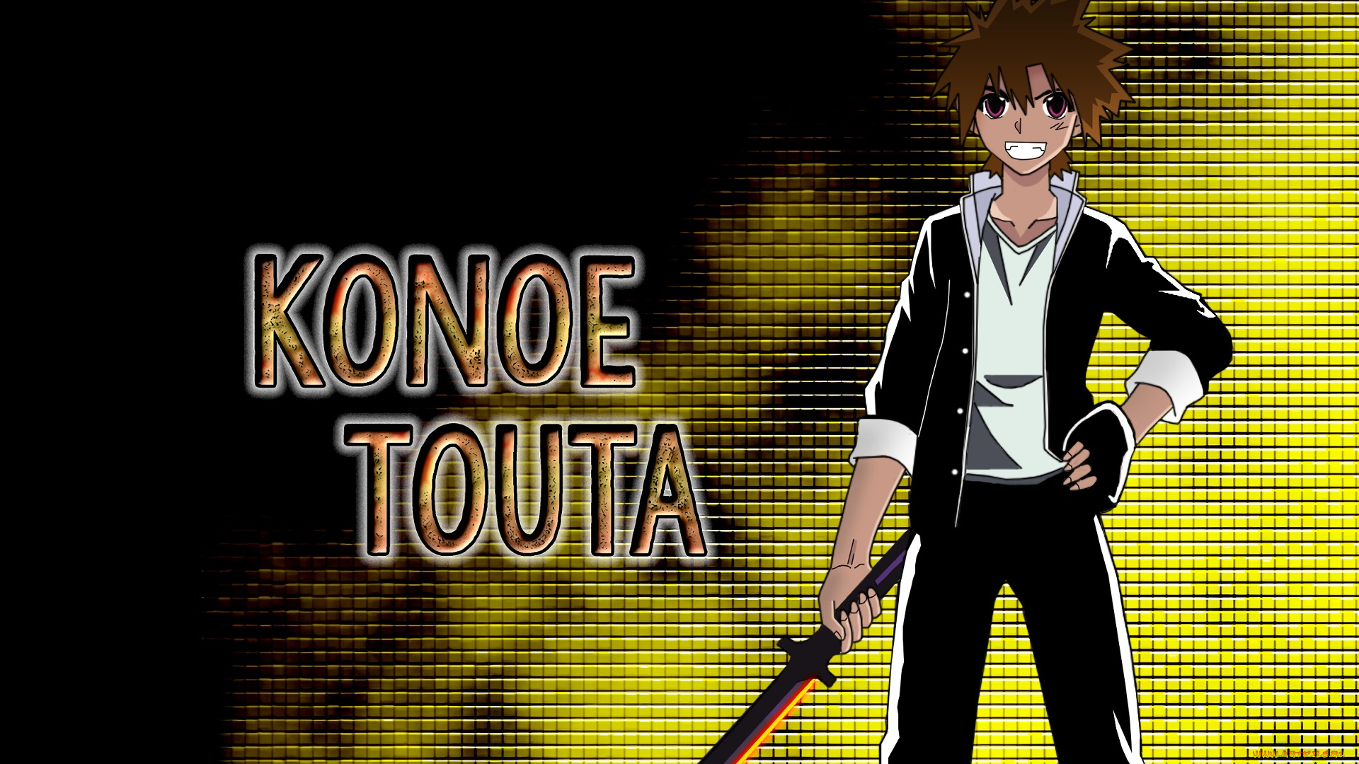 uq, holder, аниме, парень, фон, взгляд