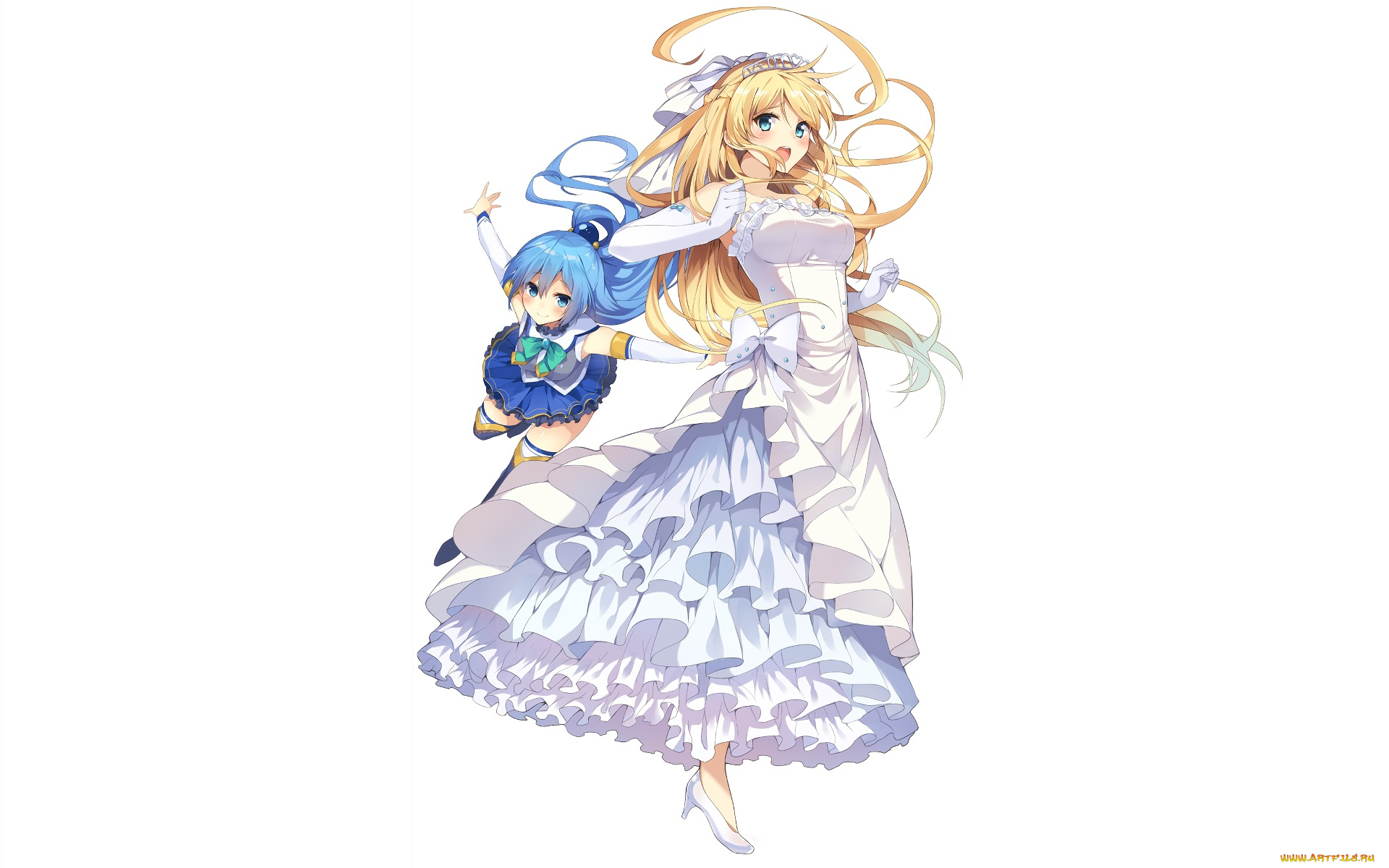 аниме, kono, subarashii, sekai, ni, shukufuku, wo, девушка, взгляд, фон