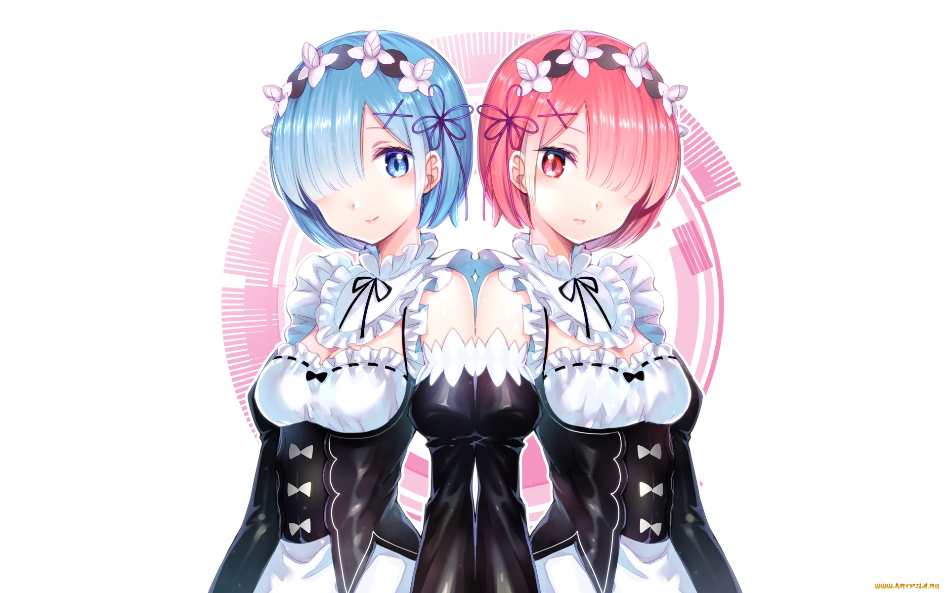 аниме, re, , zero, kara, hajimeru, isekai, seikatsu, фон, взгляд, девушки