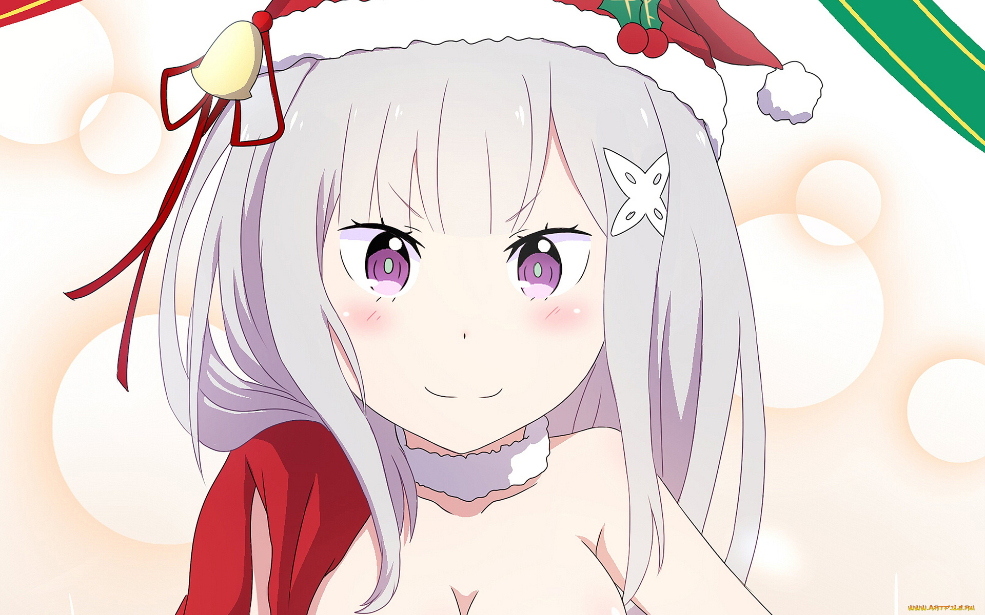 аниме, re, , zero, kara, hajimeru, isekai, seikatsu, девушка, взгляд, фон