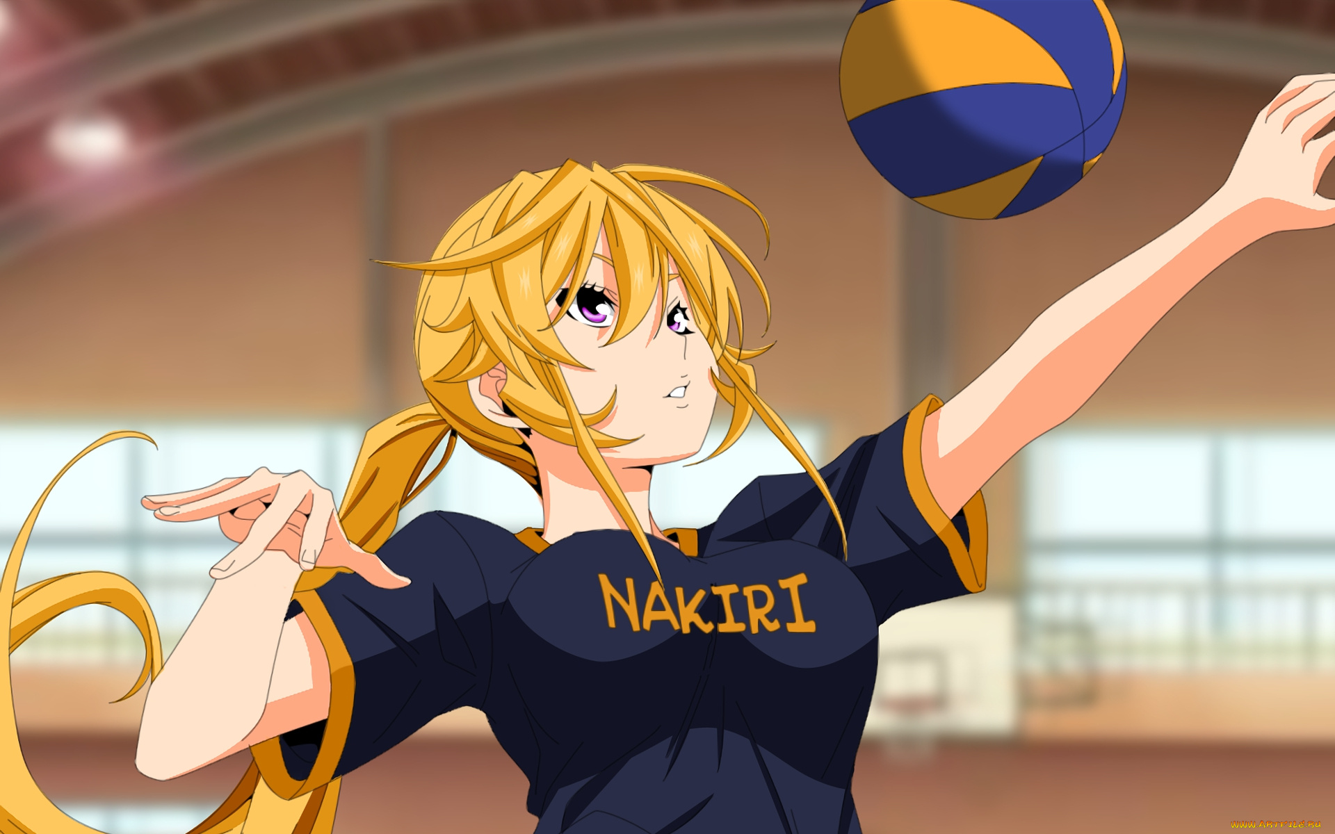 аниме, shokugeki, no, soma, фон, взгляд, девушка