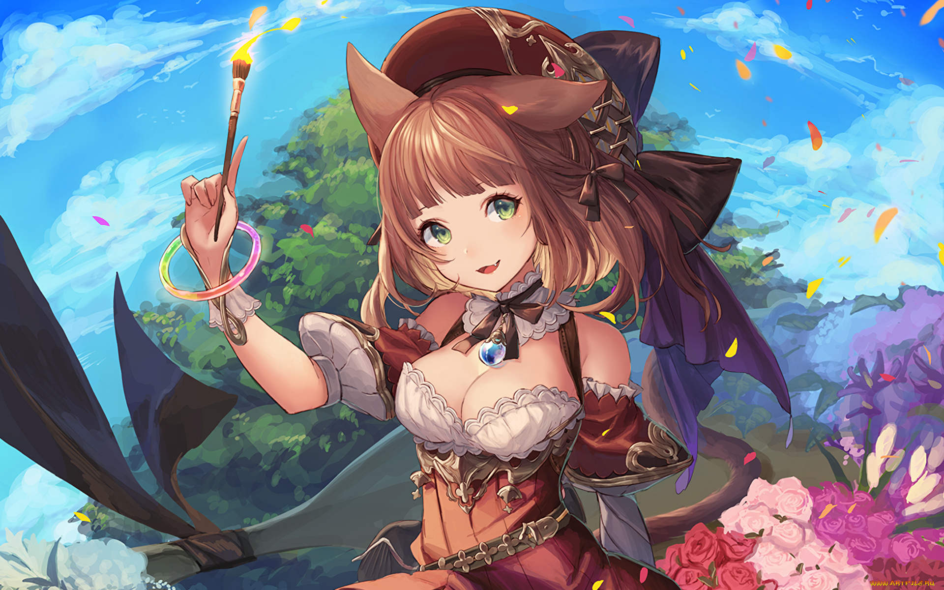 original, аниме, животные, , существа