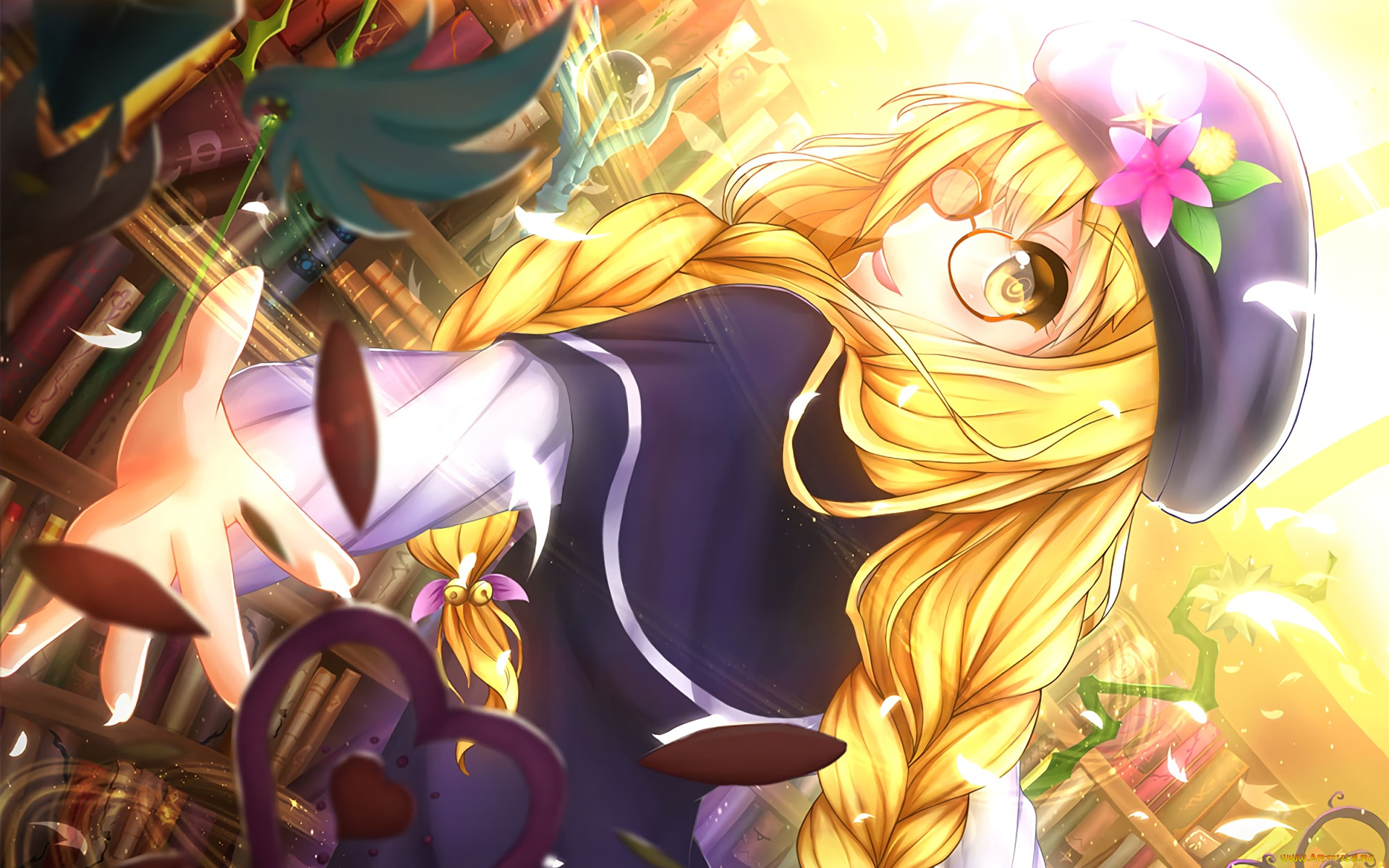 uq, holder, аниме, девушка, взгляд, фон