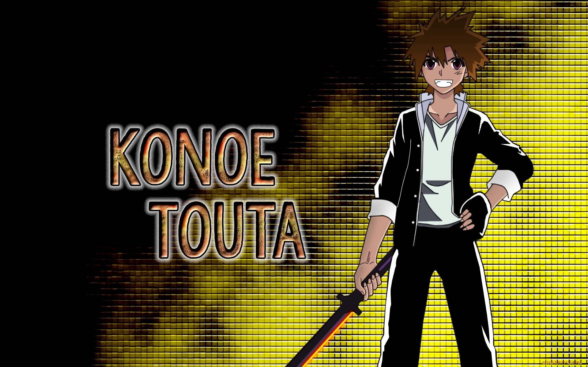 uq, holder, аниме, парень, фон, взгляд