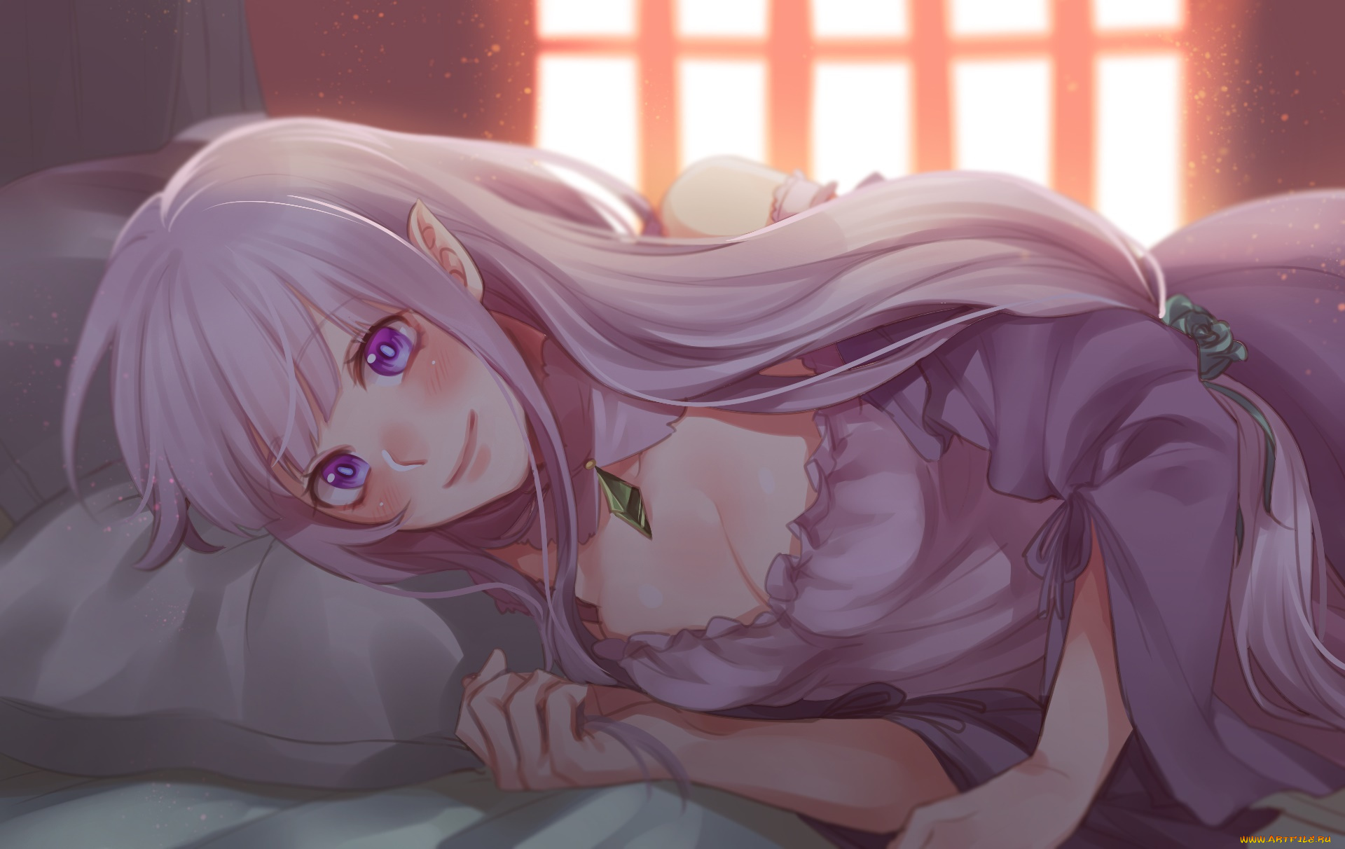 аниме, re, , zero, kara, hajimeru, isekai, seikatsu, взгляд, девушка, фон