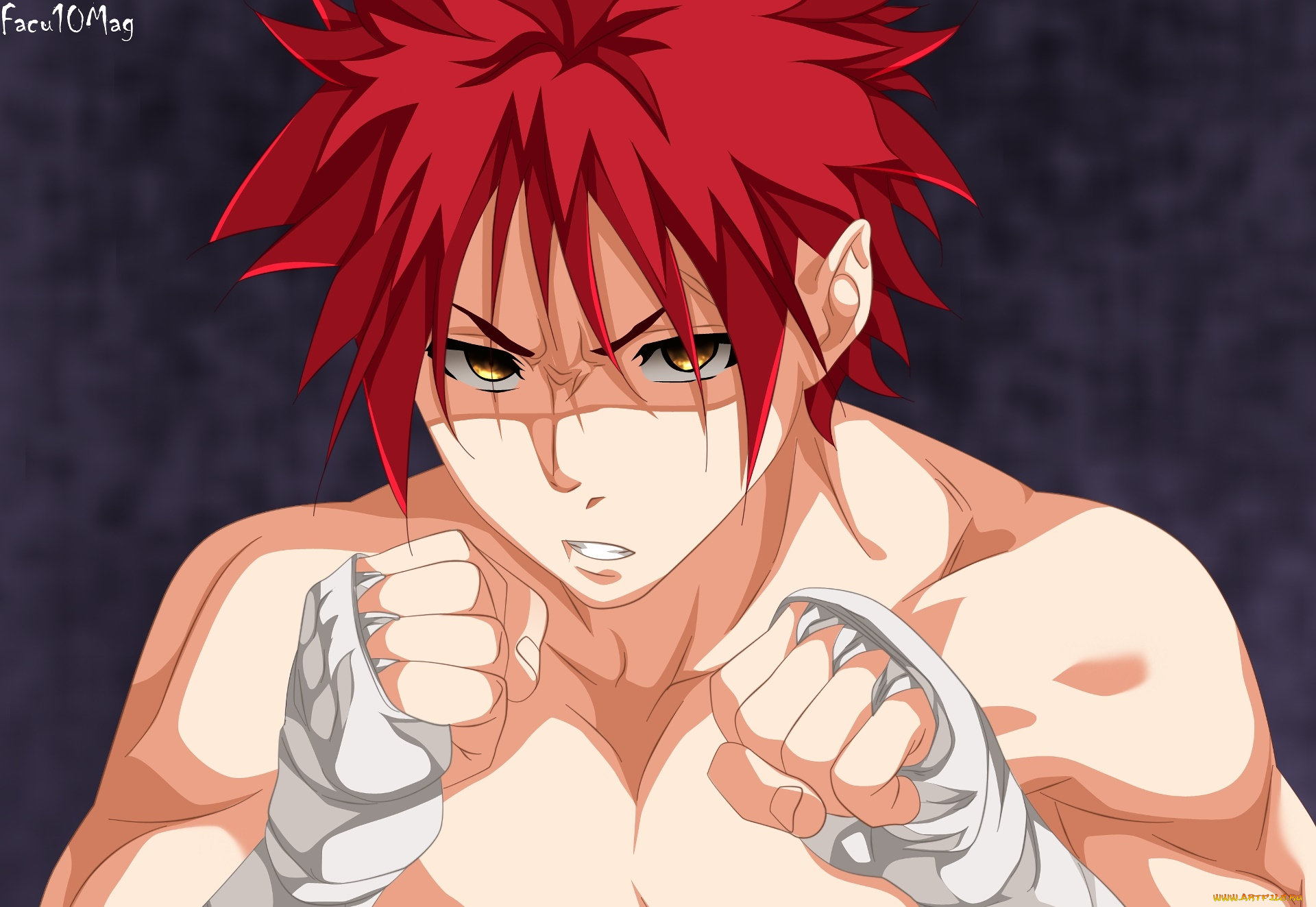 аниме, shokugeki, no, soma, фон, взгляд, парень