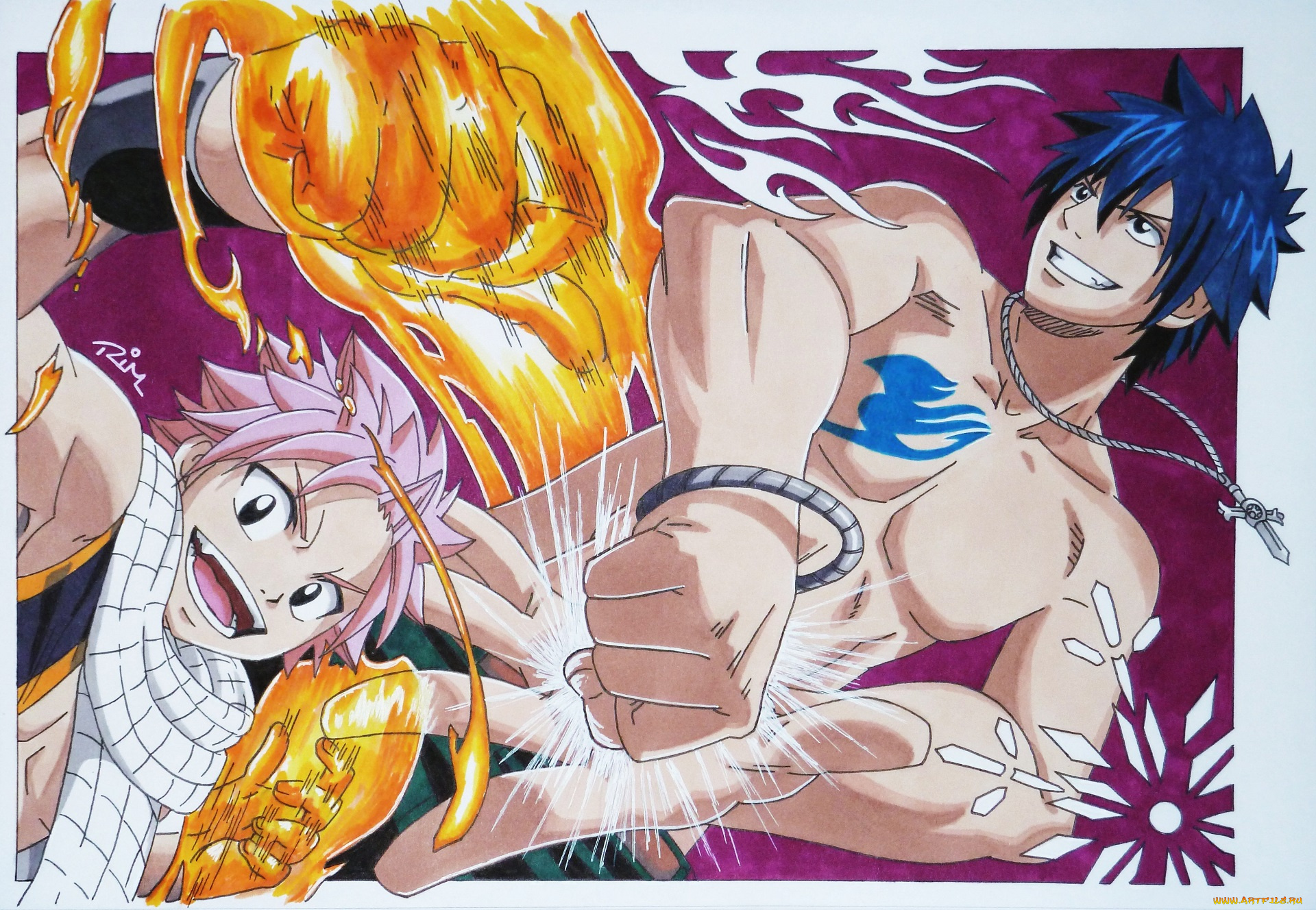 аниме, fairy, tail, парни