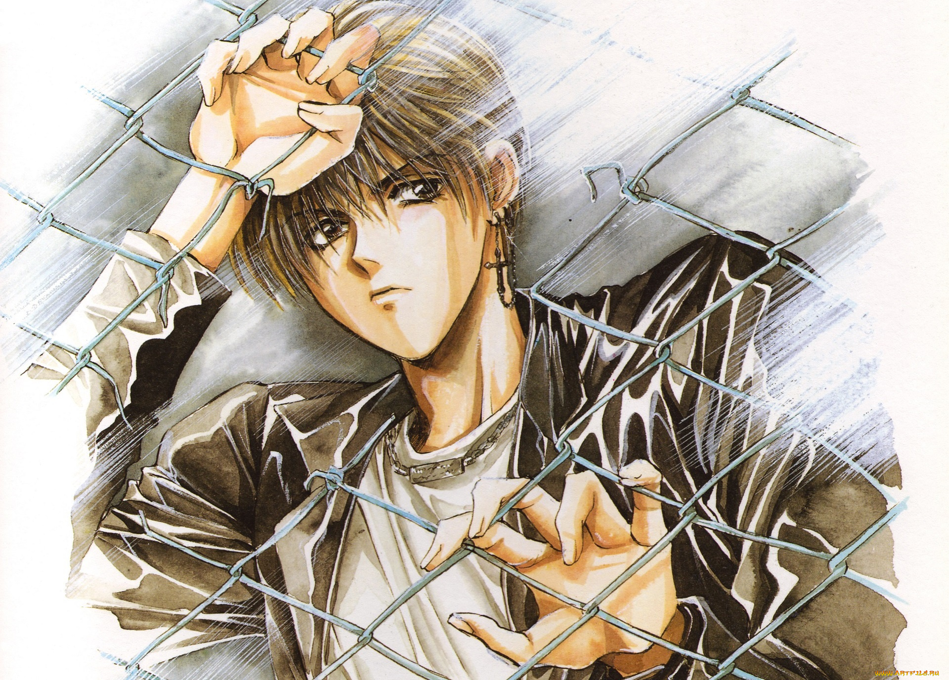 аниме, angel, sanctuary, парень