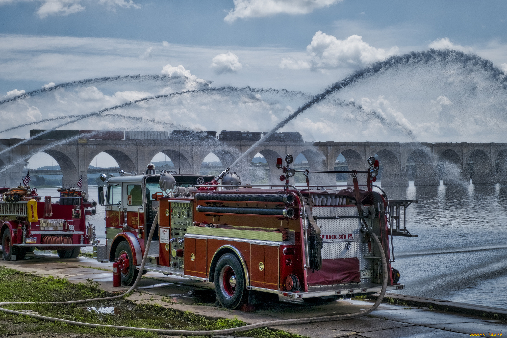автомобили, пожарные, машины, пожарка