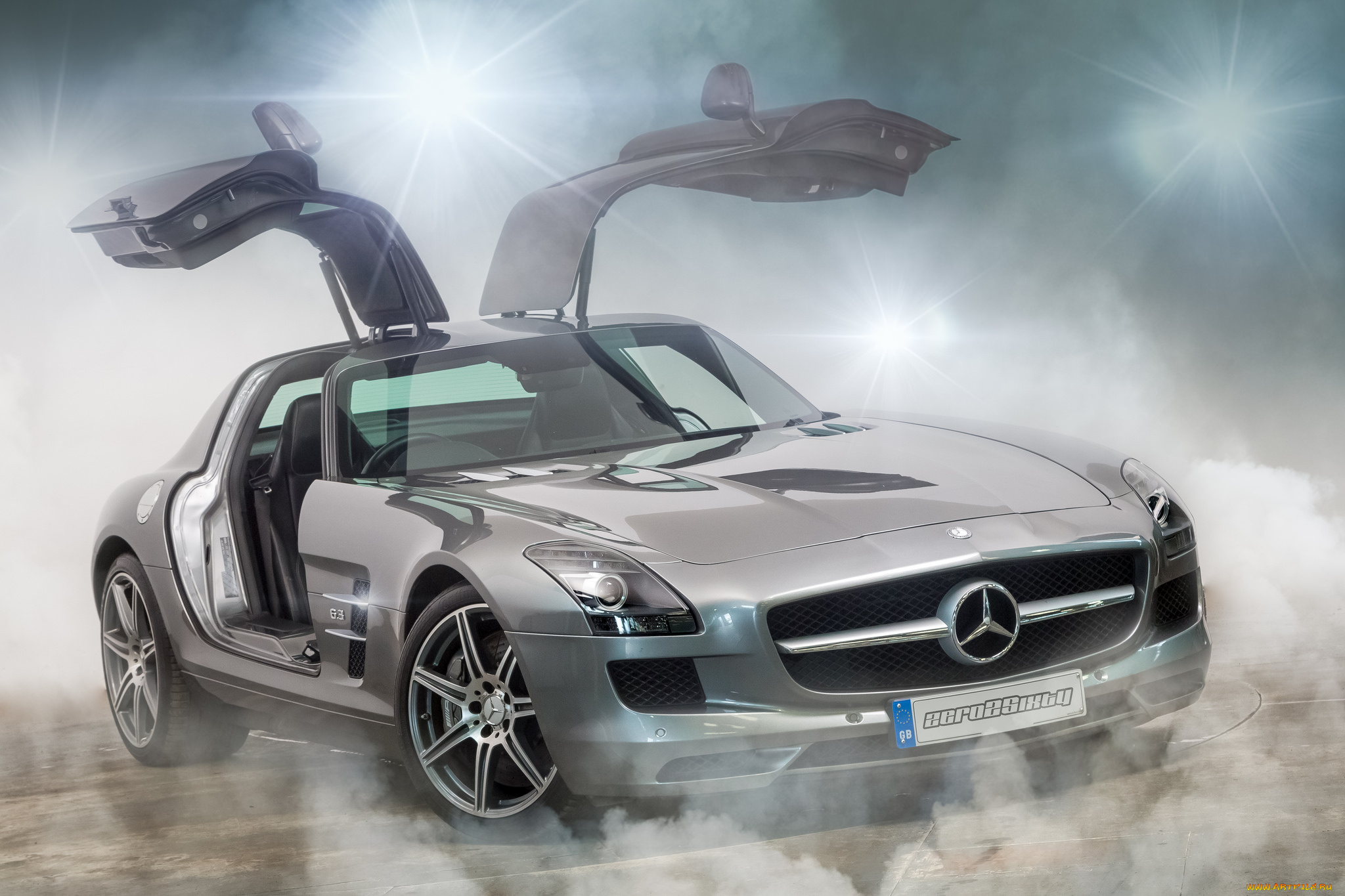 mercedes, benz, sls, amg, 6, 3l, автомобили, mercedes-benz, серый