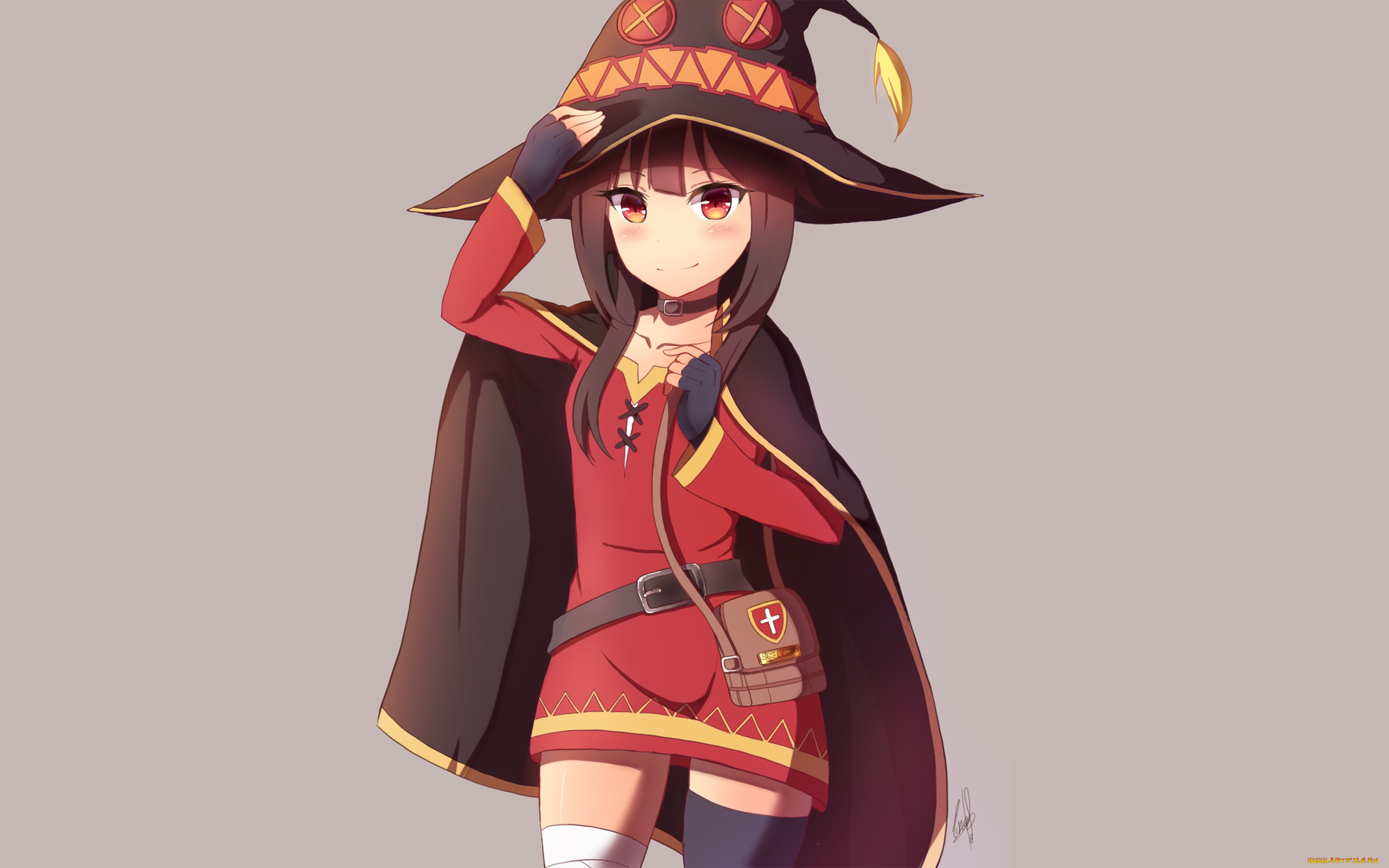 аниме, kono, subarashii, sekai, ni, shukufuku, wo, девушка, взгляд, фон