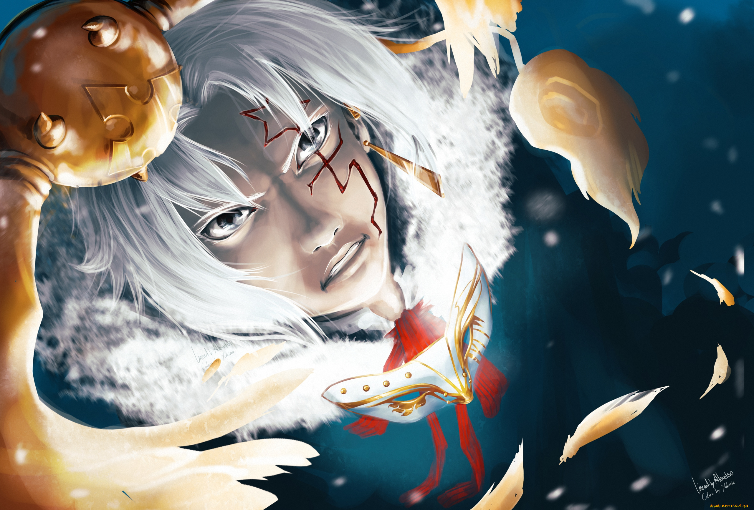 аниме, , gray-man, timukyanpi, allen, walker, парень, воин, экзорцист