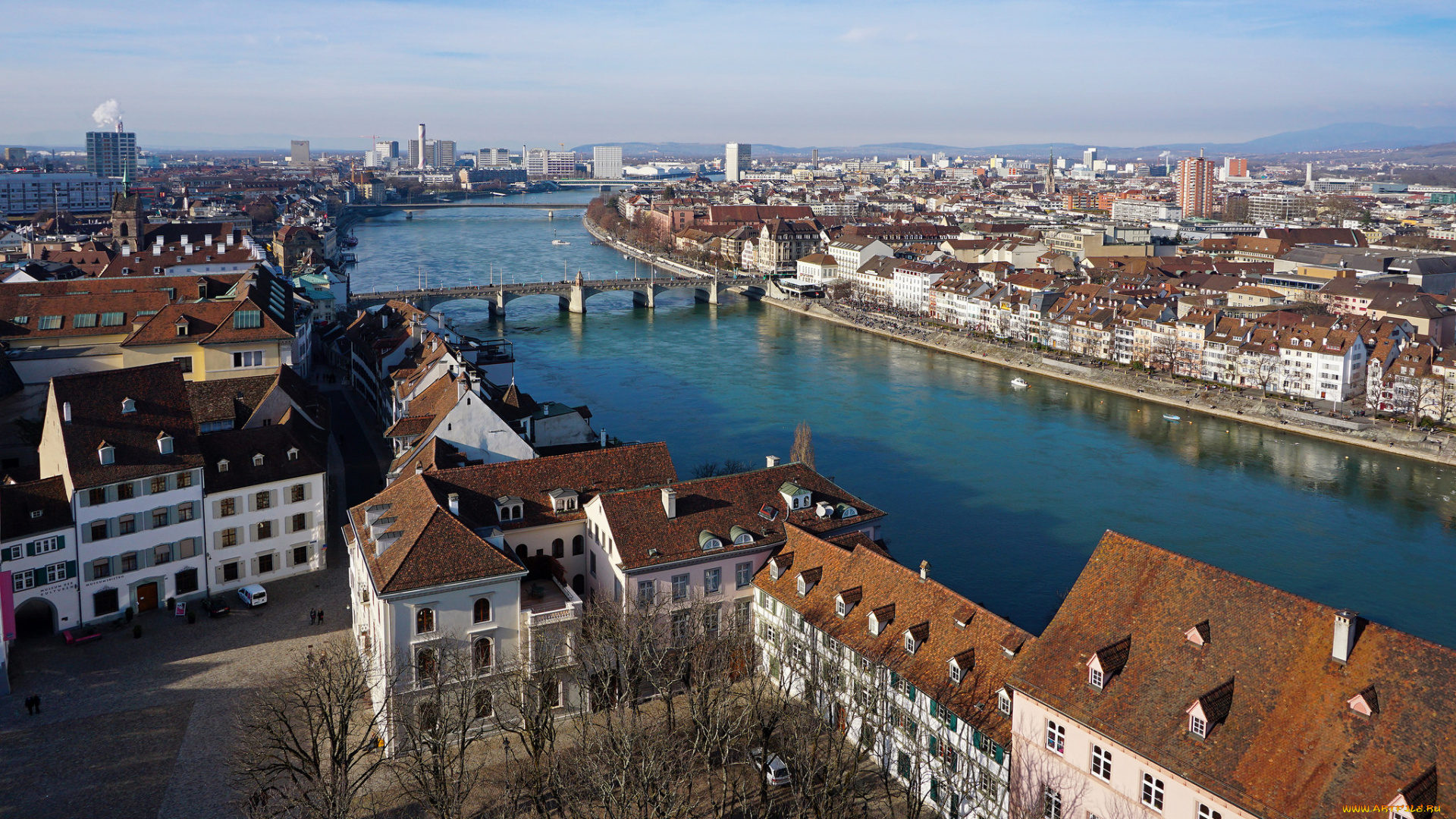 basel, города, -, панорамы, простор