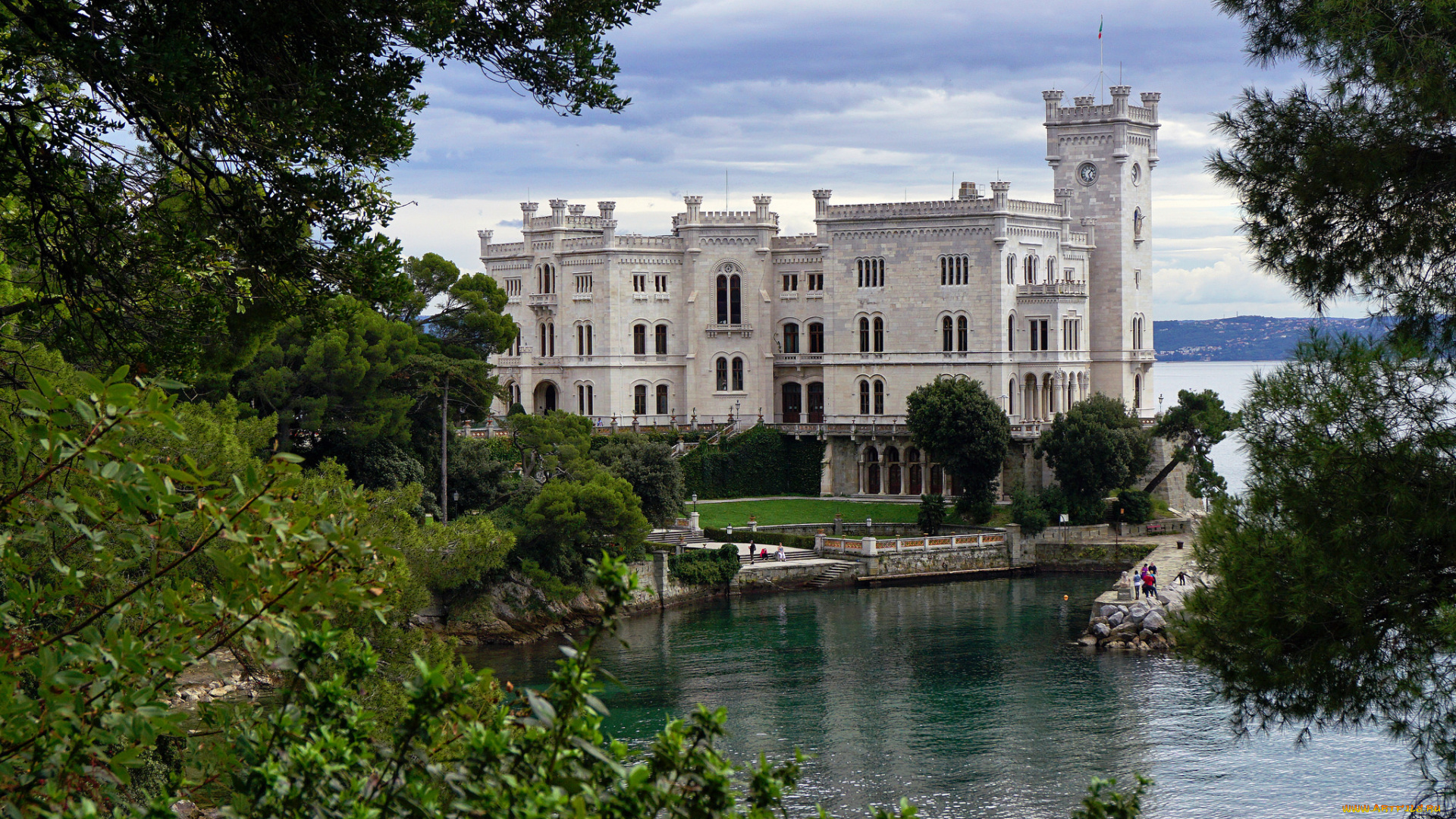 castello, miramare, , trieste, города, замки, италии, простор