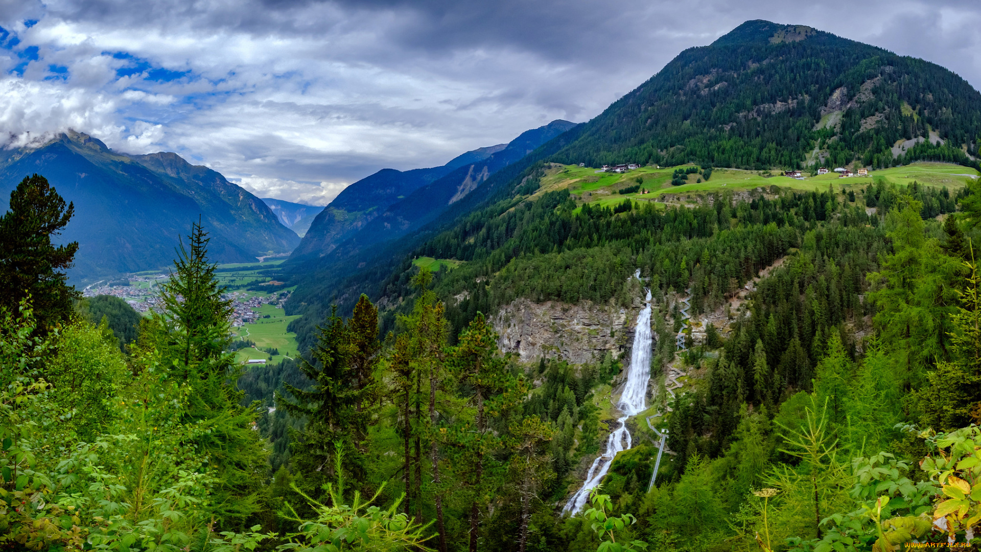 природа, водопады, простор
