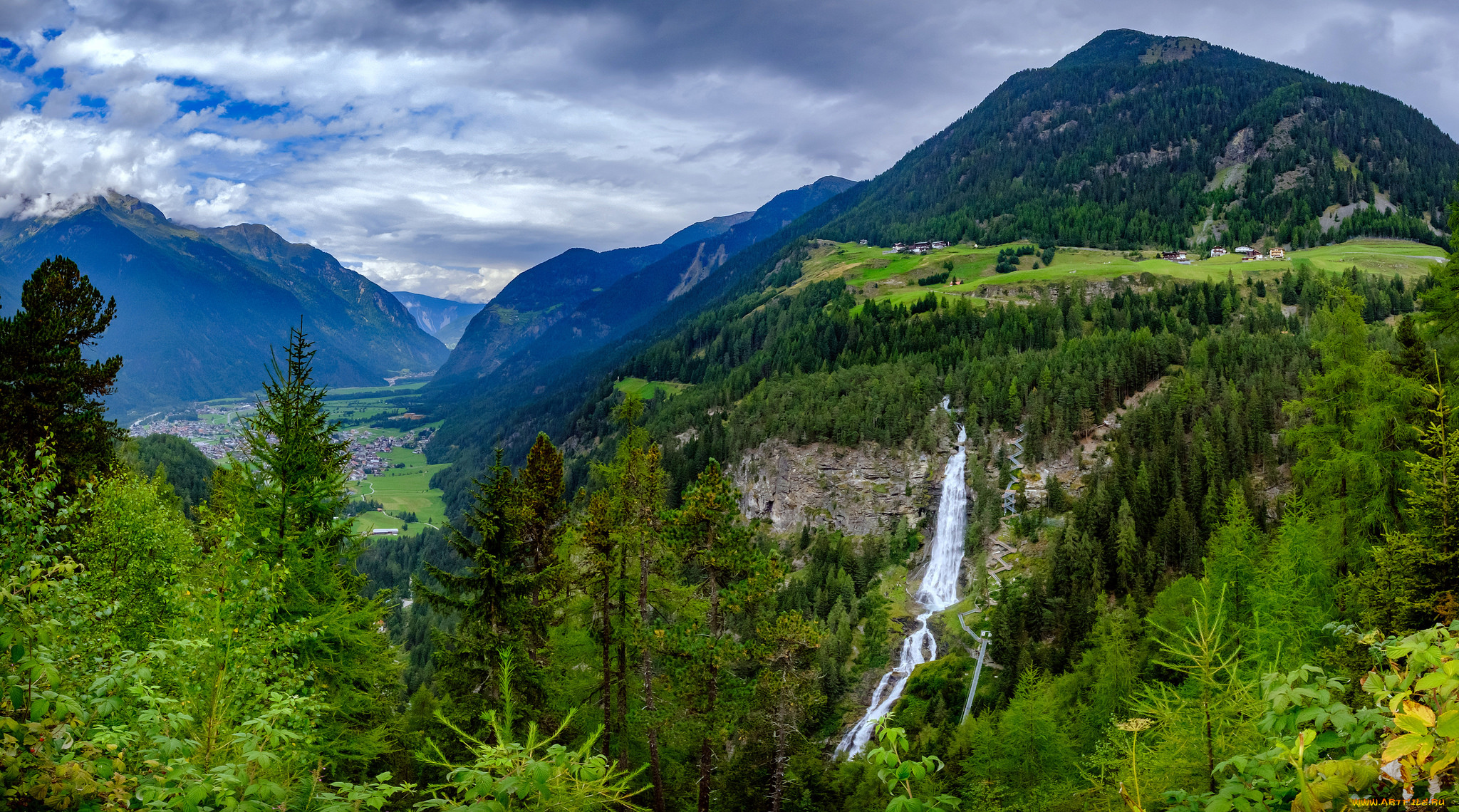 природа, водопады, простор
