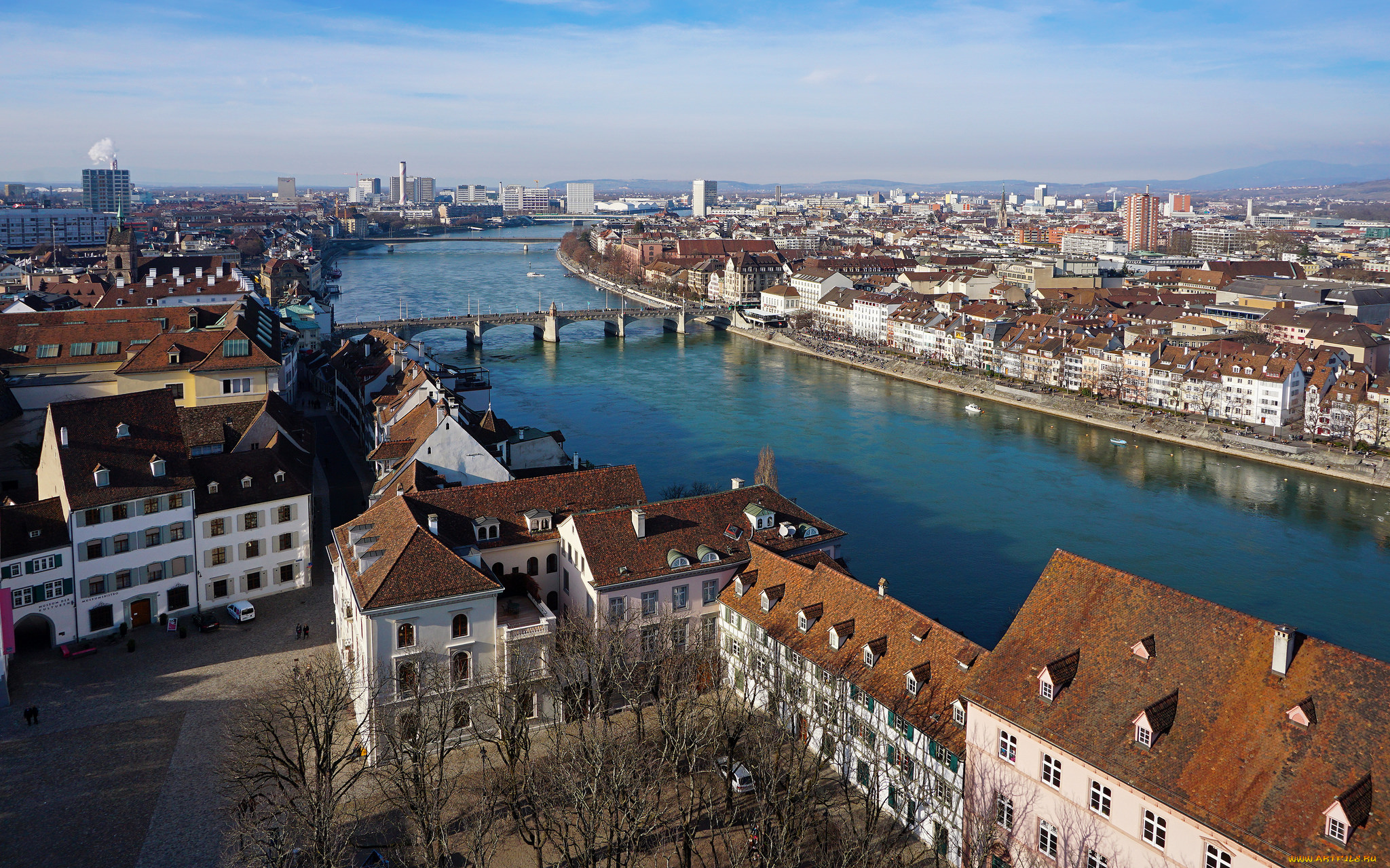 basel, города, -, панорамы, простор