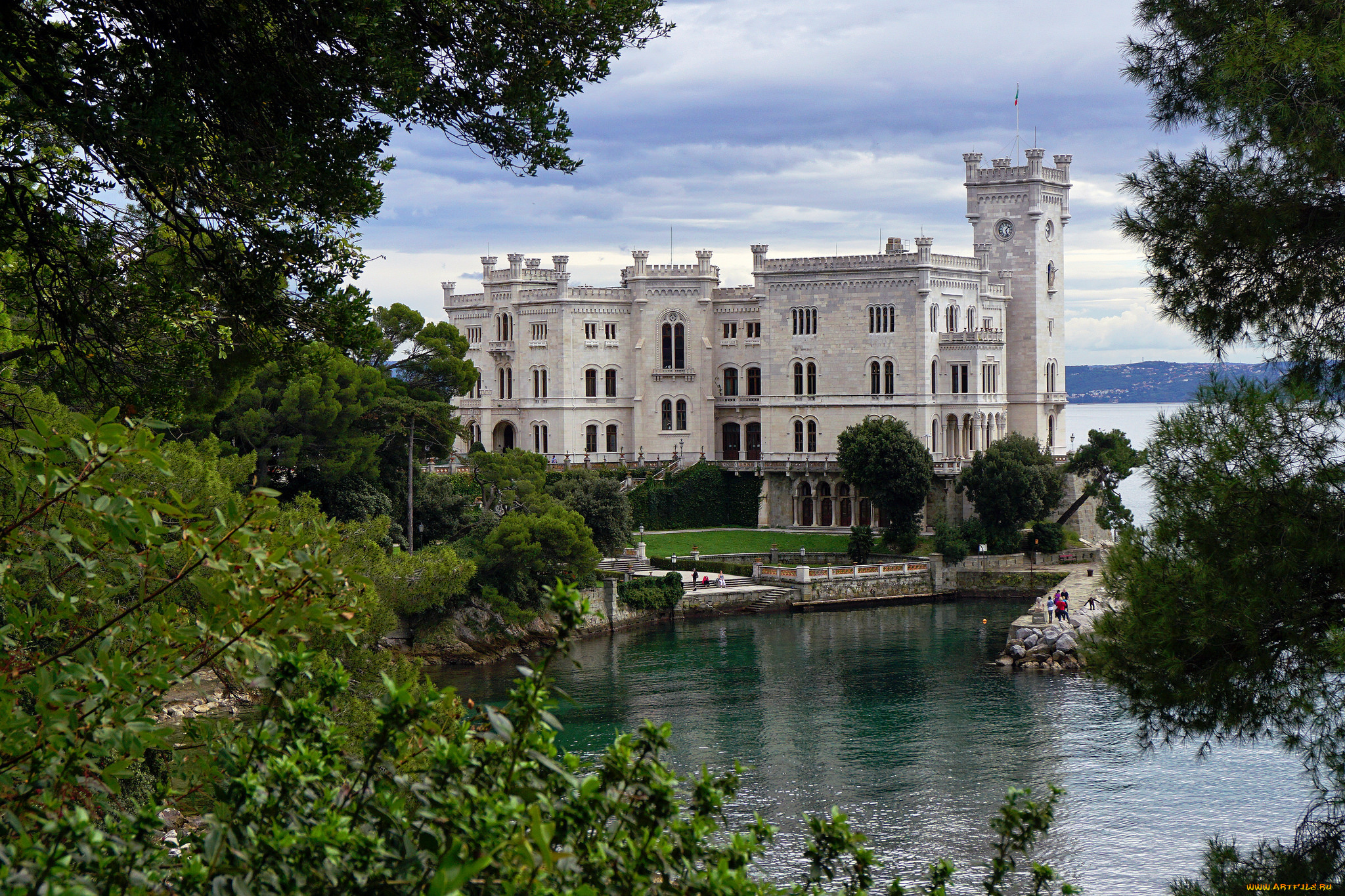 castello, miramare, , trieste, города, замки, италии, простор