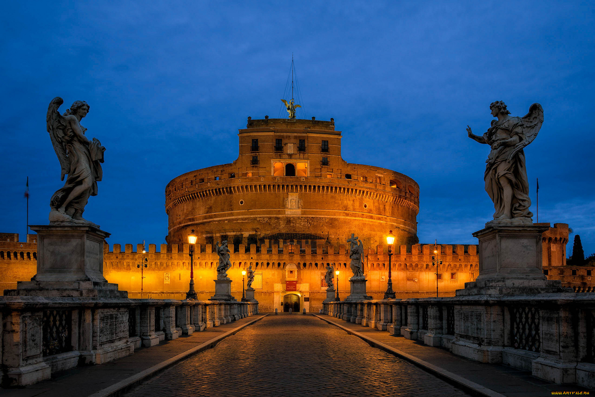 castel, sant`angelo, in, rome, города, рим, , ватикан, , италия, простор