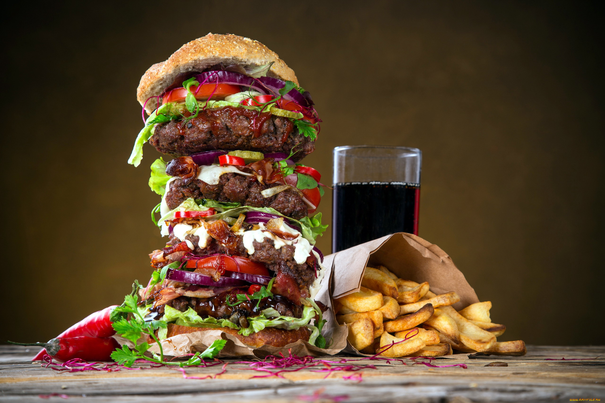 еда, бутерброды, , гамбургеры, , канапе, кола, гамбургер, картофель
