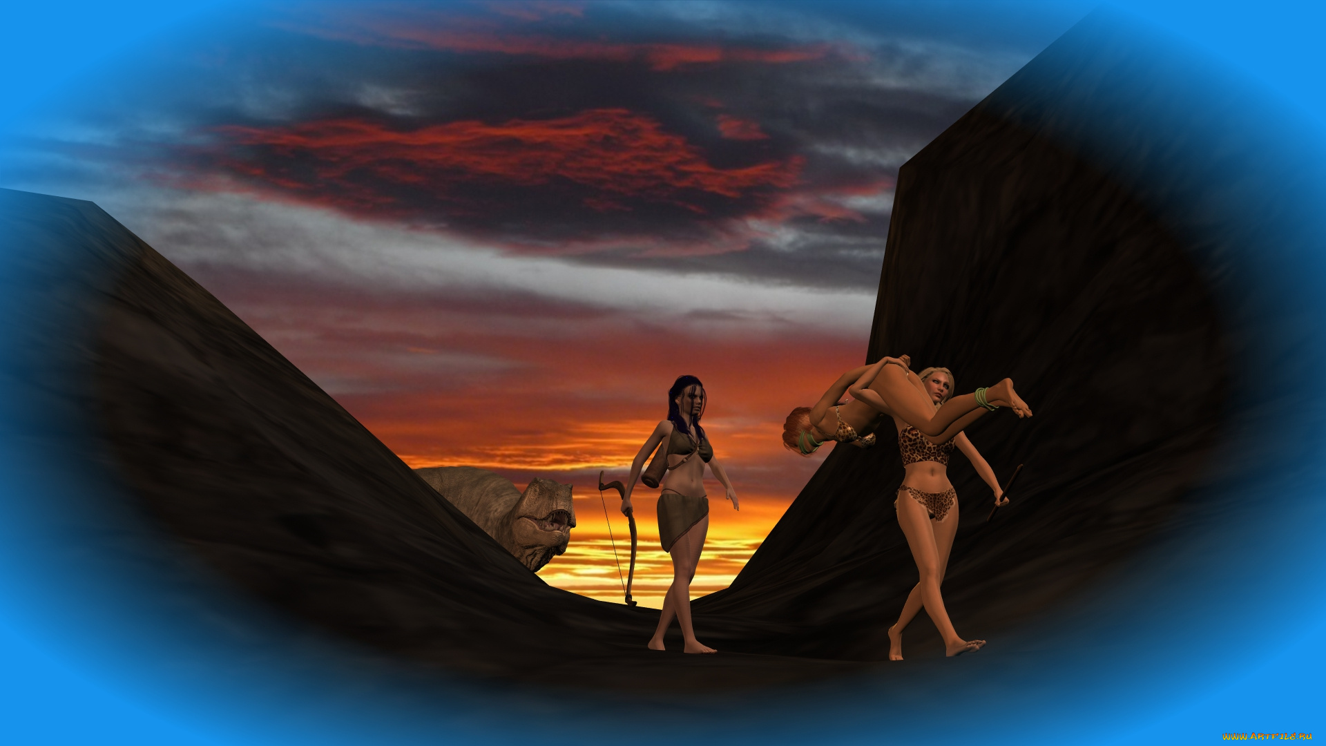 3д, графика, фантазия, , fantasy, фон, взгляд, девушки