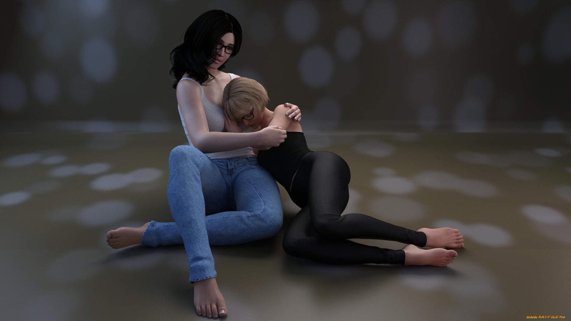 3д, графика, люди, , people, фон, взгляд, девушки