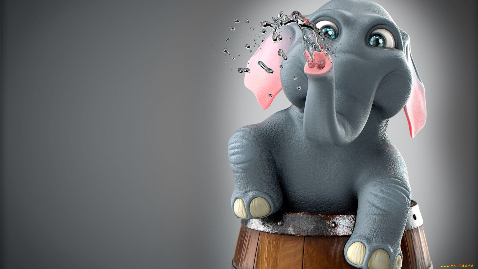 3д, графика, юмор, , humor, слонёнок