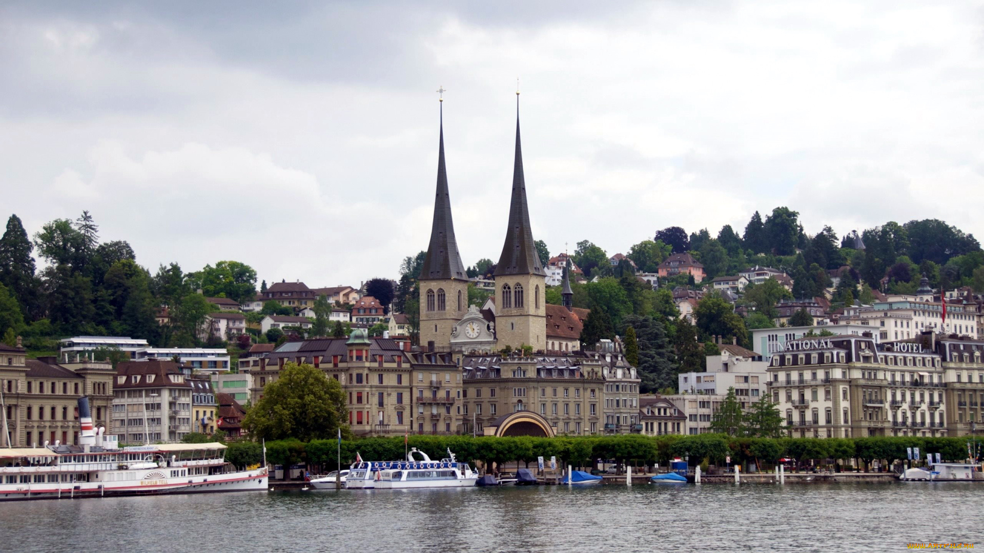 города, люцерн, , швейцария, башни