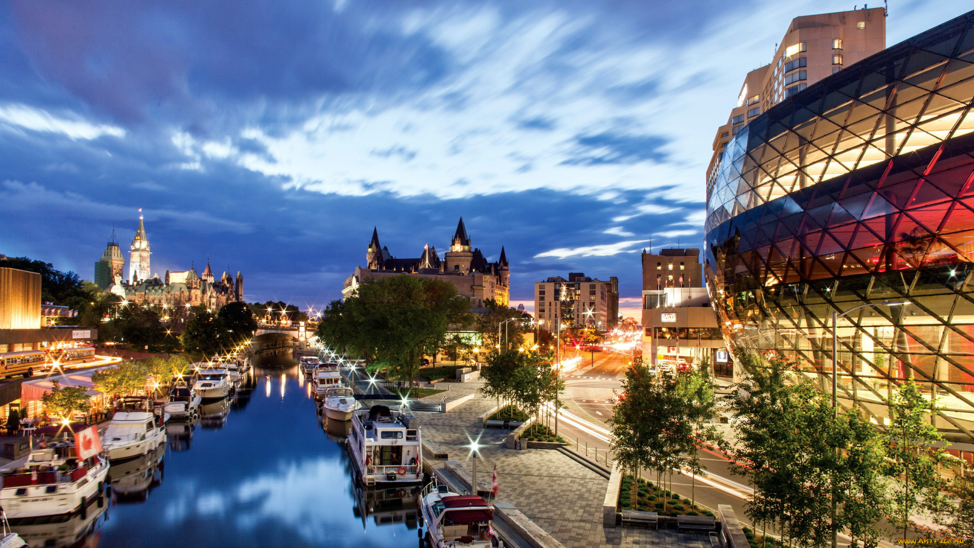 города, оттава, , канада, канал
