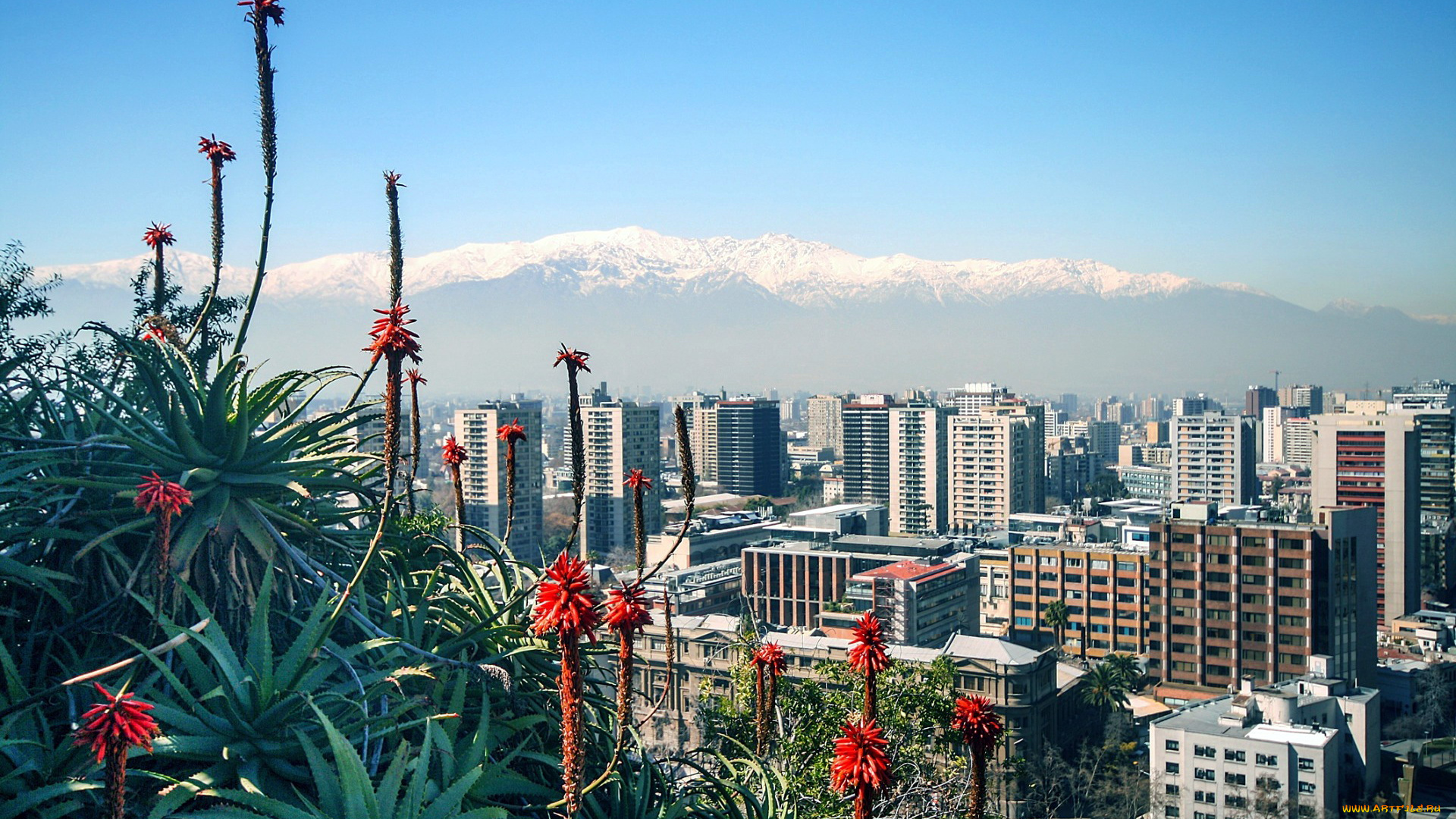 города, сантьяго, , Чили, панорама