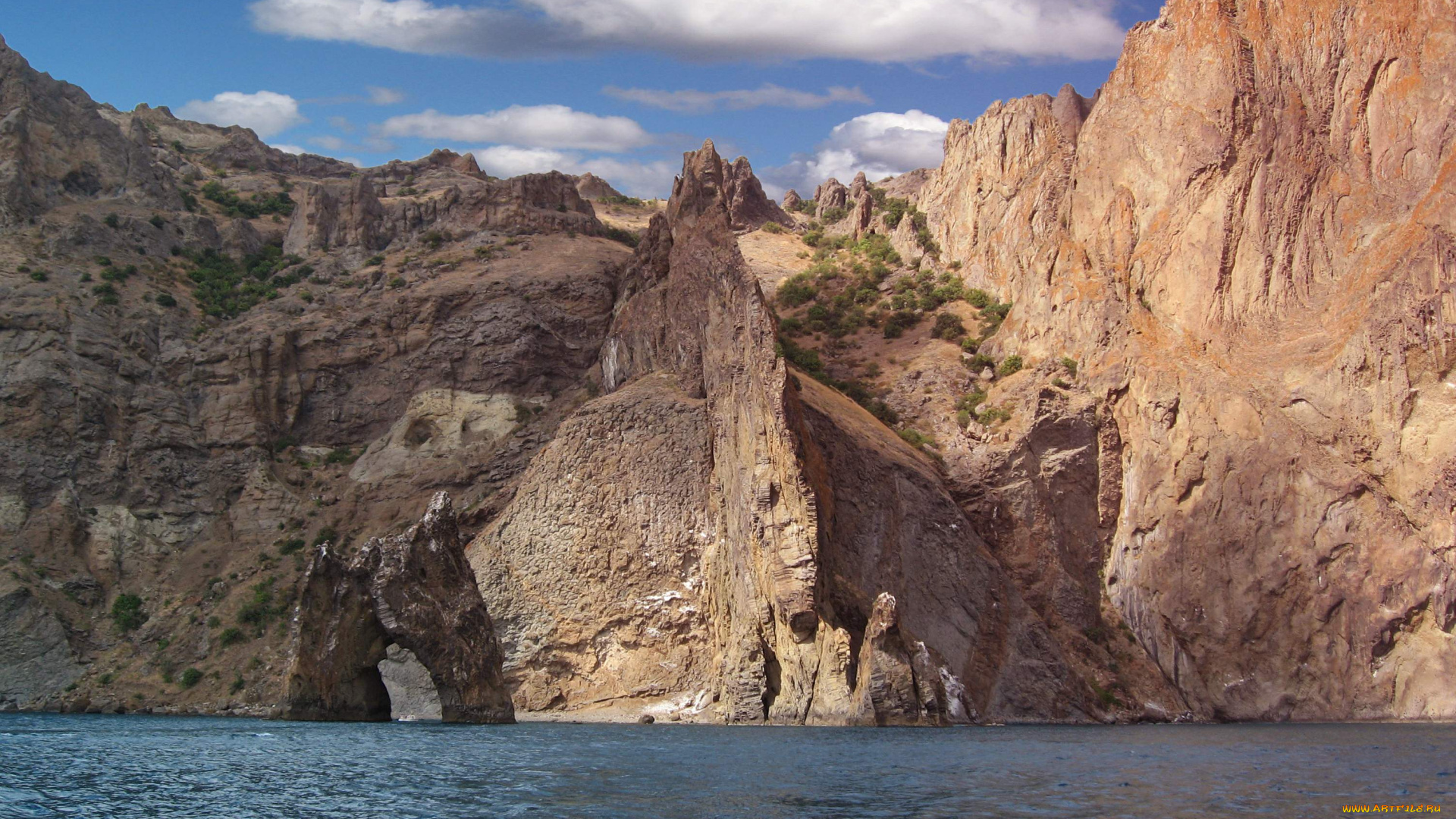 кара-, даг, природа, побережье, море, скалы, берег, кара-, даг, крым