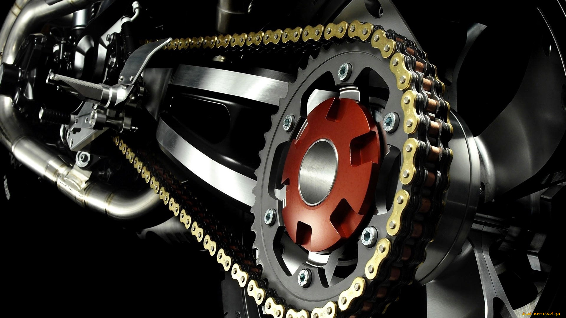 мотоциклы, другое, механизм, цепь, макро