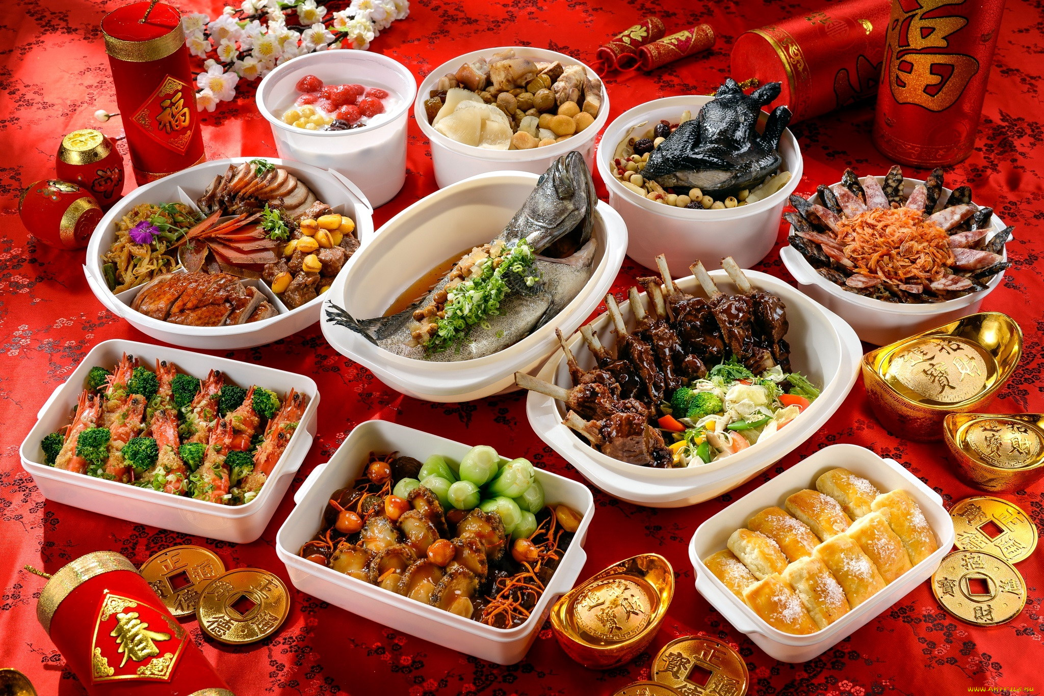 еда, разное, рыба, мясо, креветки