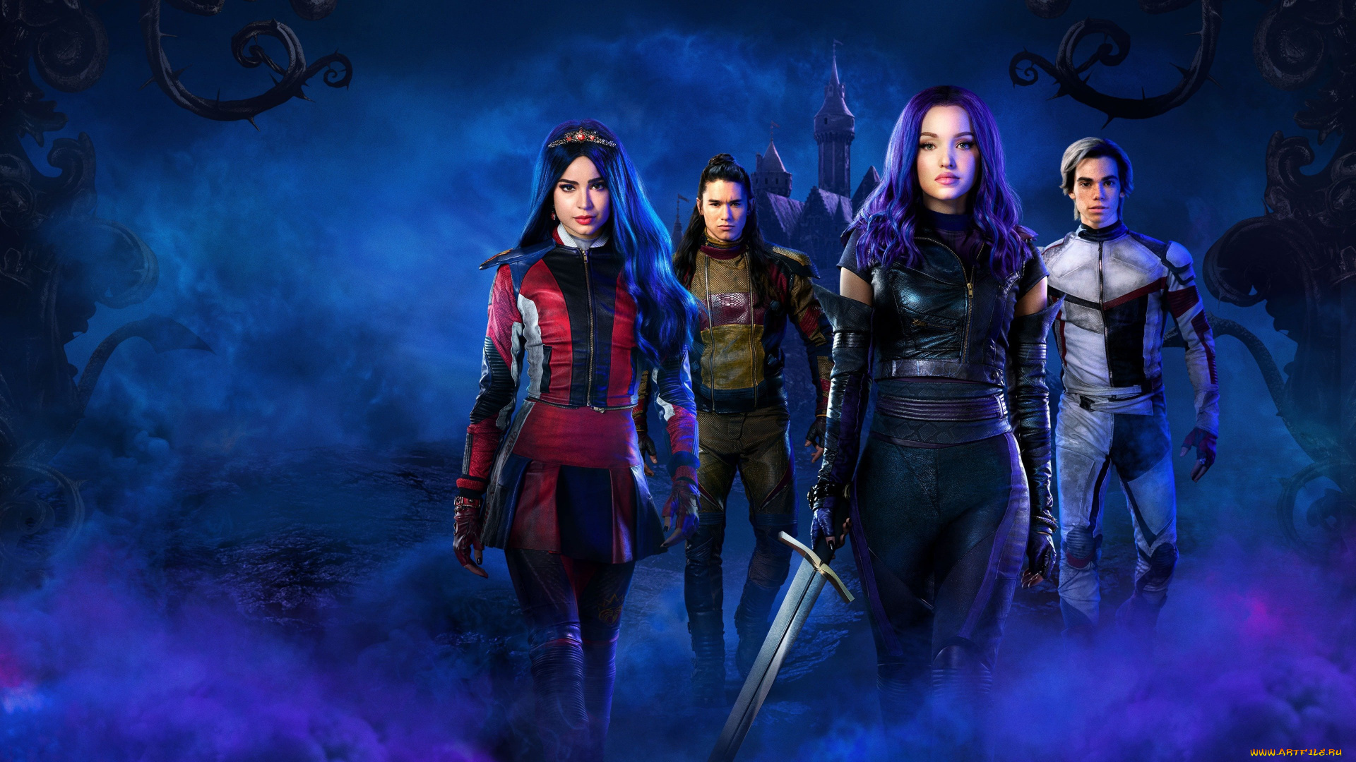 descendants, 3, , 2019, кино, фильмы, descendants, 3, софия, карсон, дав, камерон, мюзикл, тв, постер, наследники, 3, кэмерон, бойс