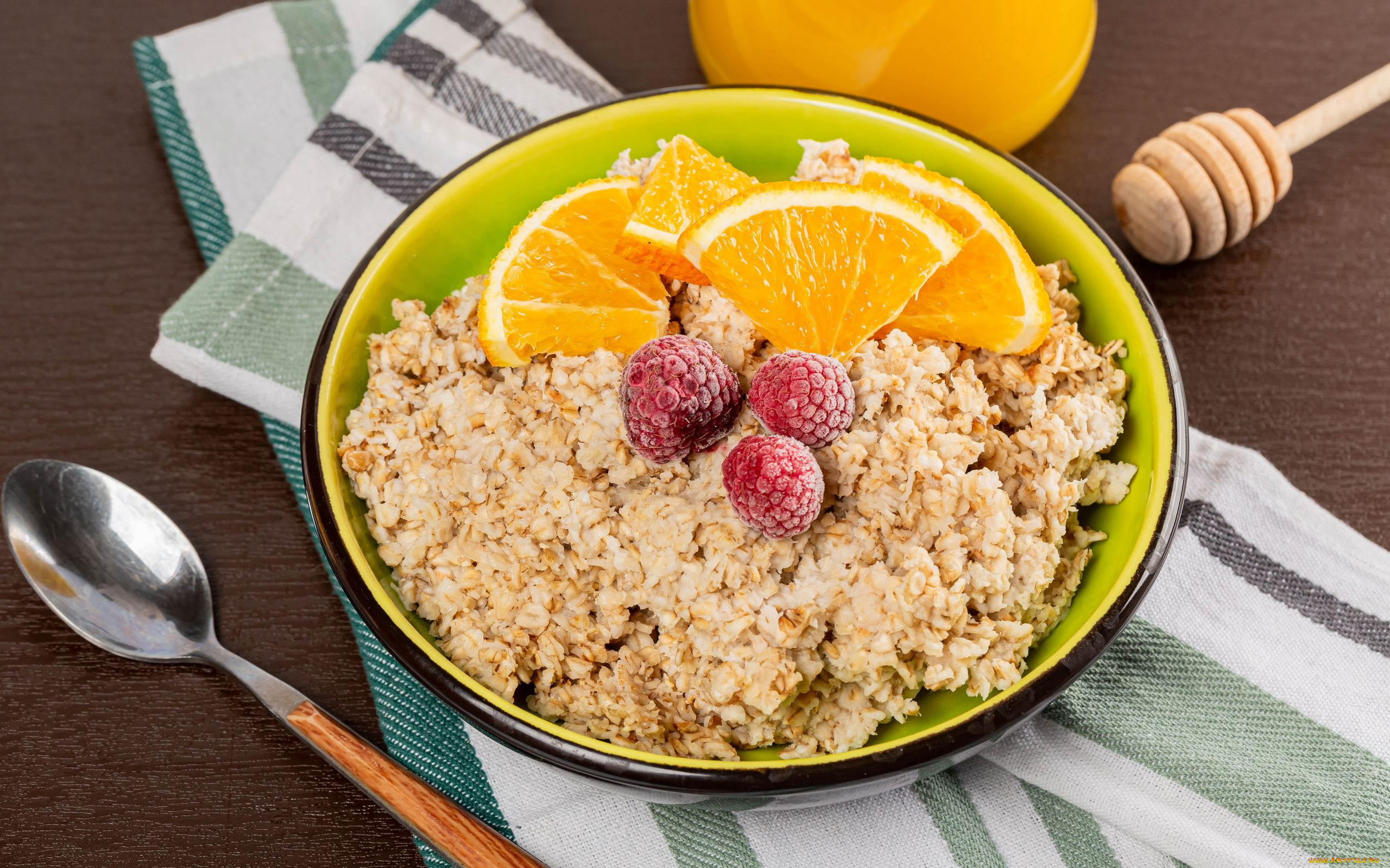 еда, вторые, блюда, каша, малина, апельсин