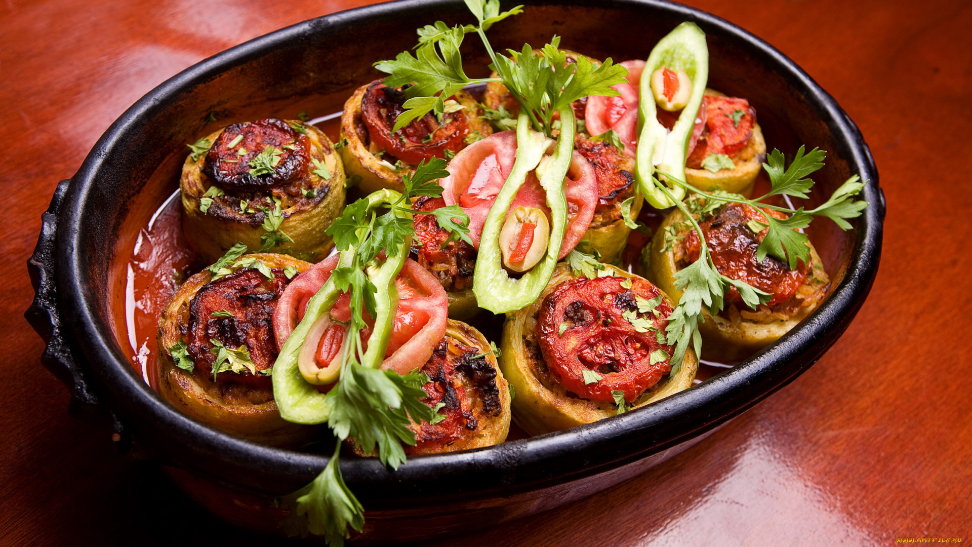 еда, вторые, блюда, перец, помидоры, петрушка