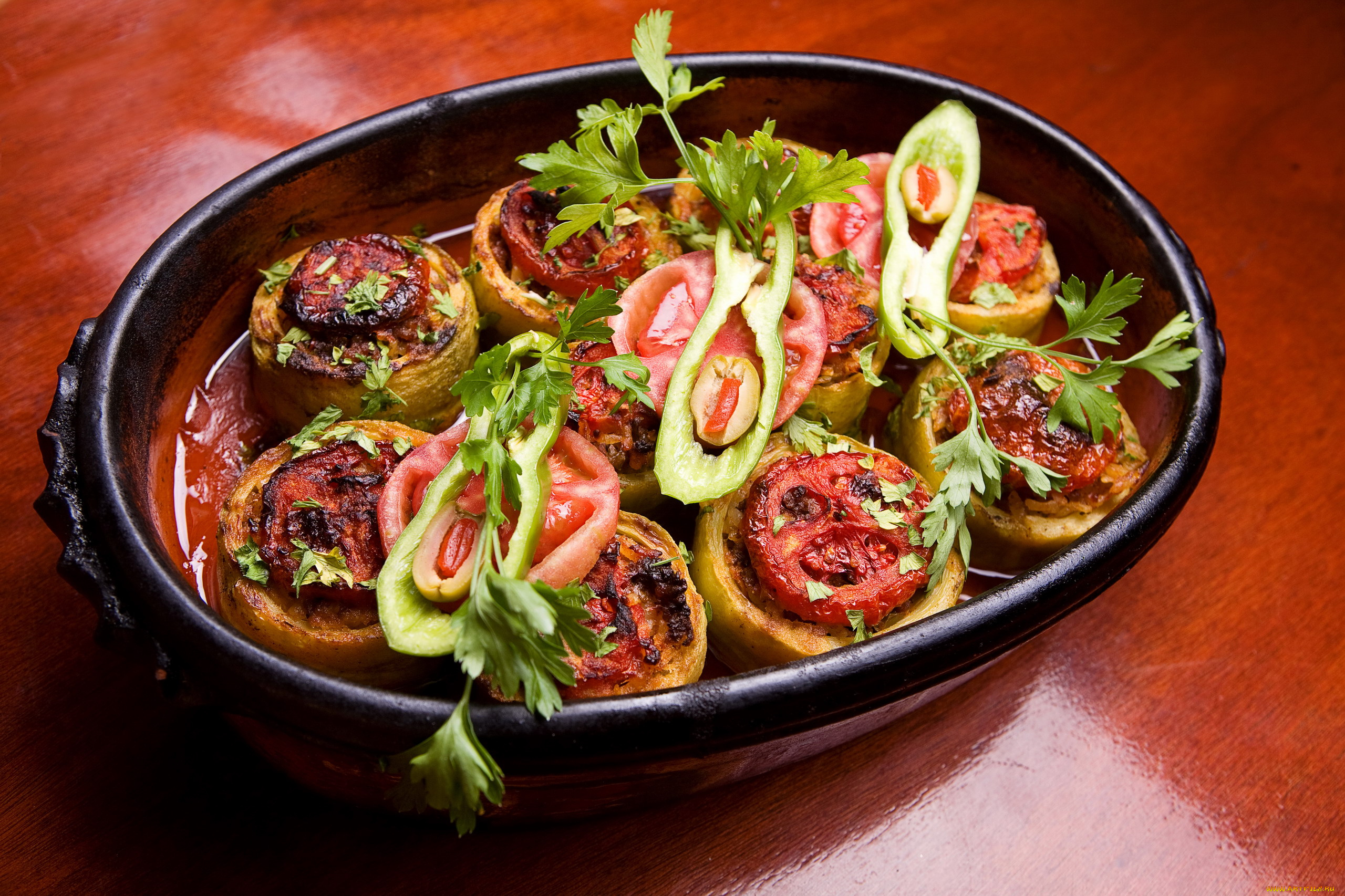 еда, вторые, блюда, перец, помидоры, петрушка