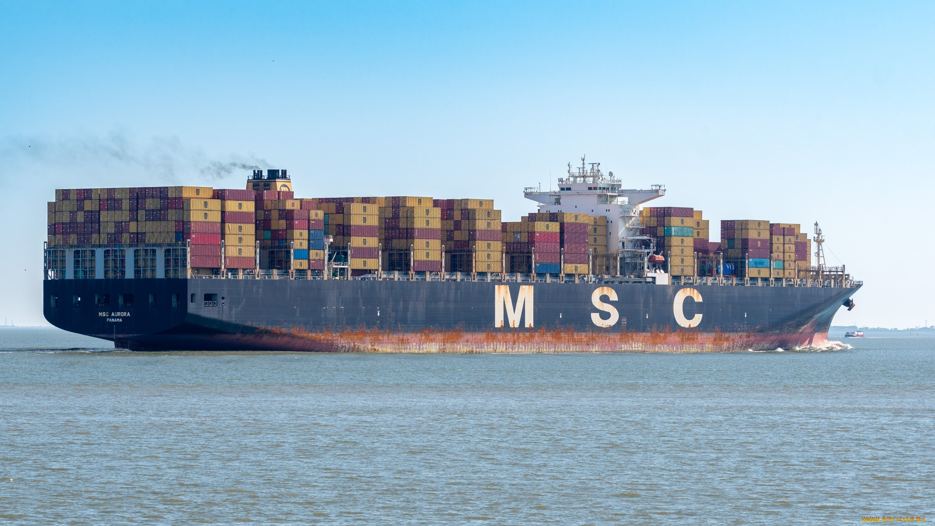 корабли, грузовые, суда, контейнеровоз