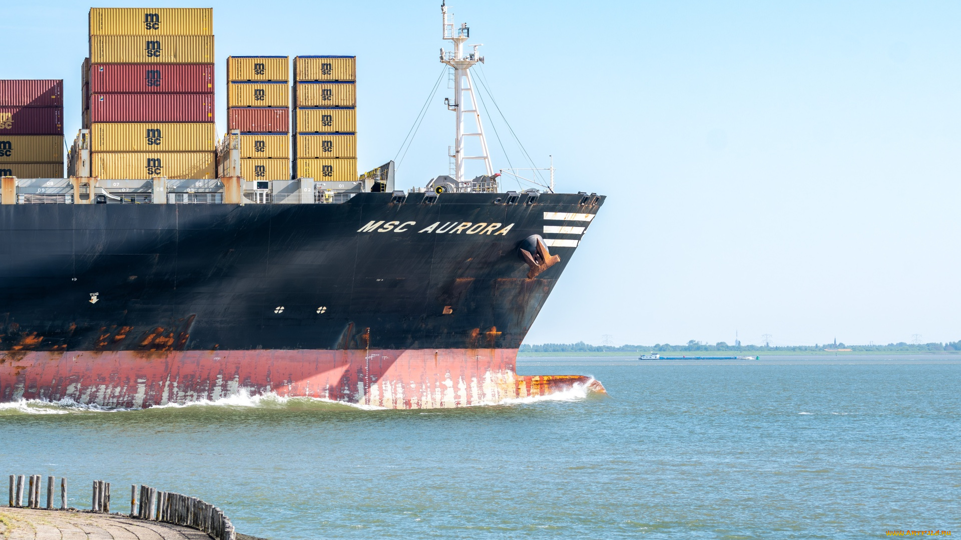 корабли, грузовые, суда, контейнеровоз