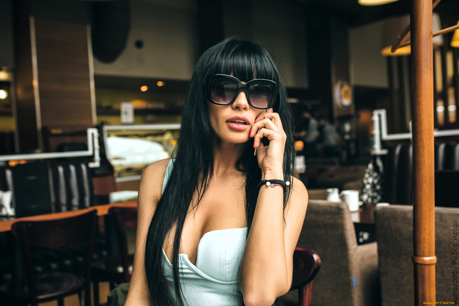 девушки, -, брюнетки, , шатенки, брюнетка, очки, кафе