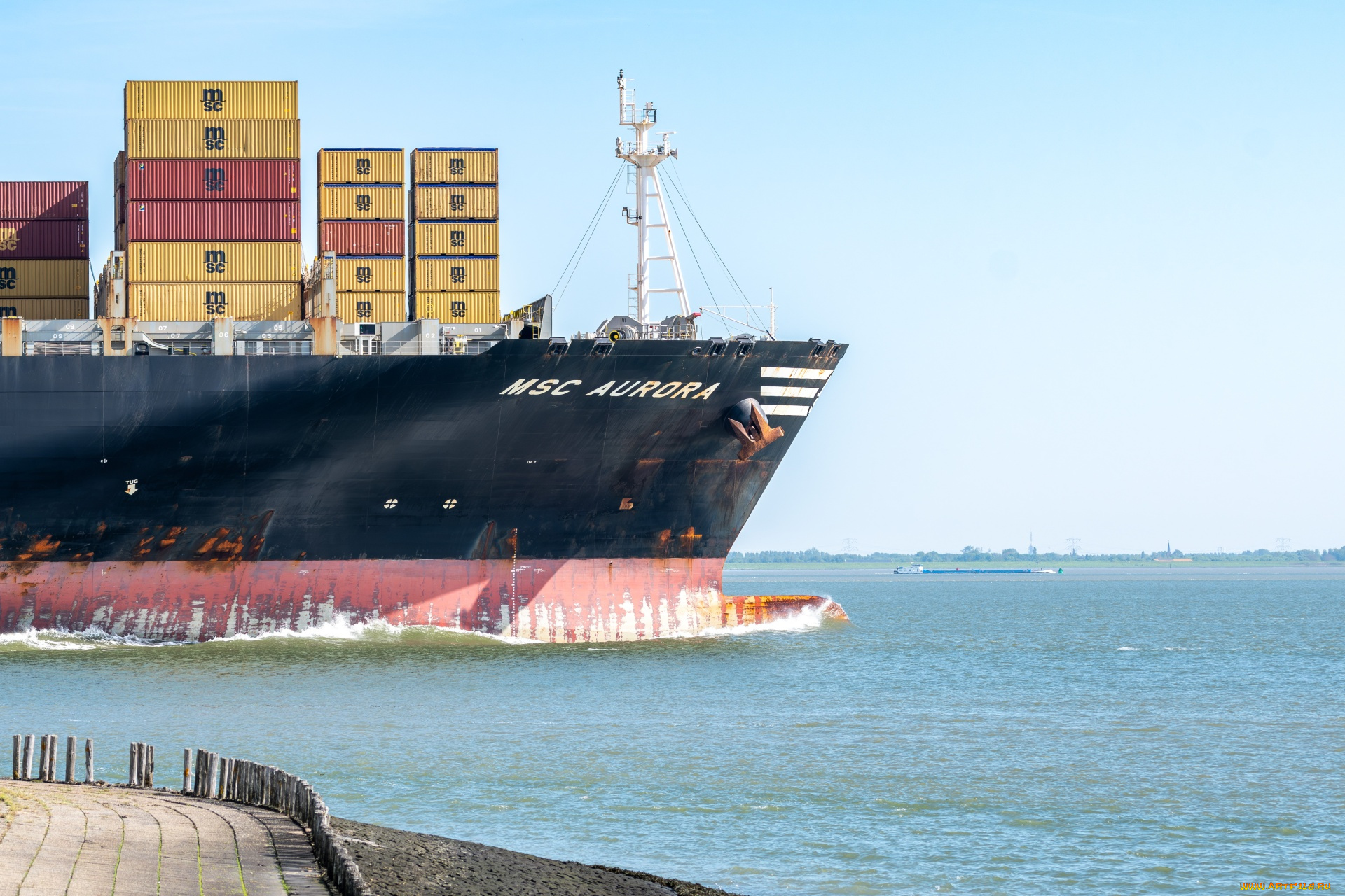 корабли, грузовые, суда, контейнеровоз