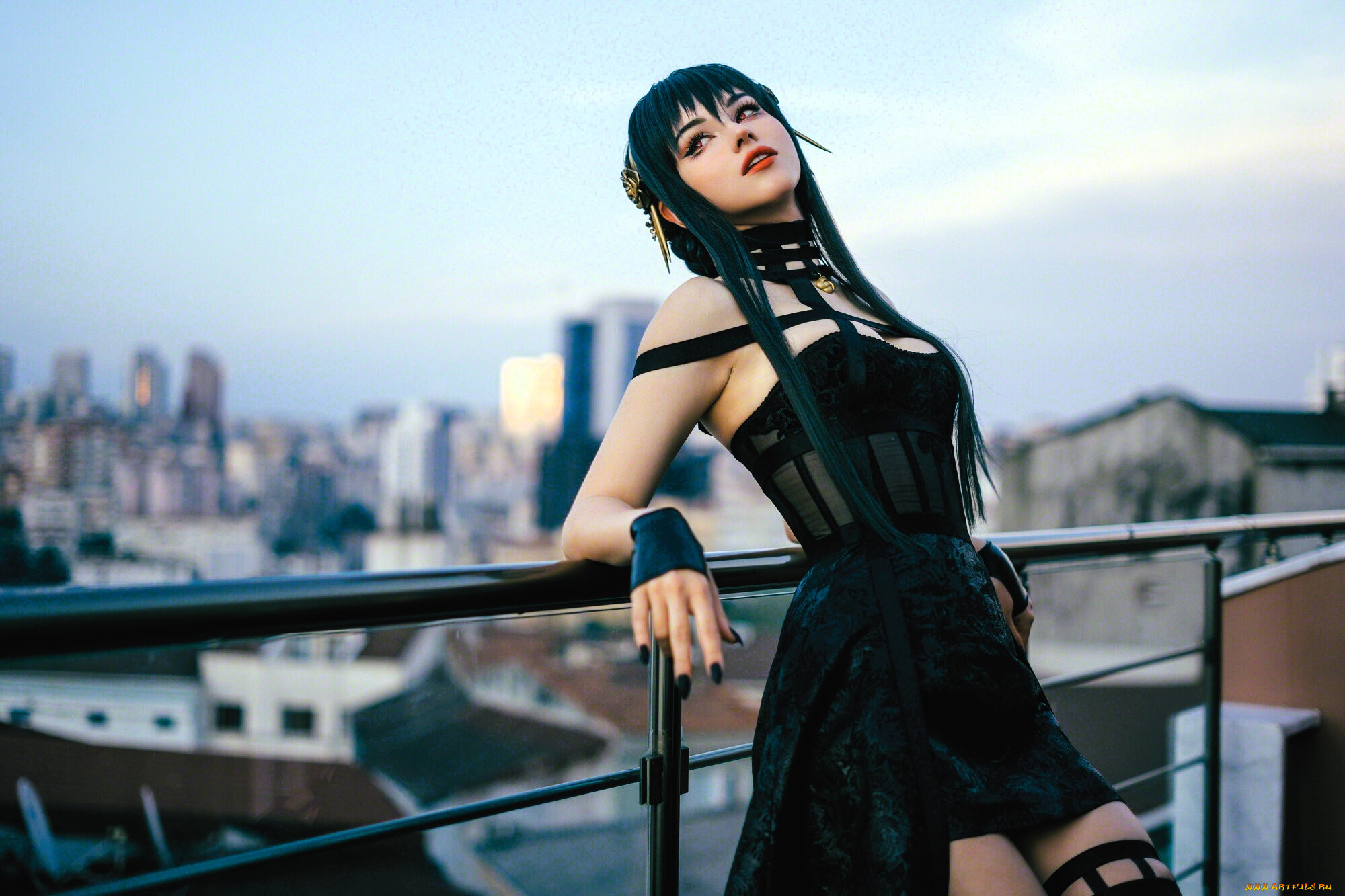 девушки, саша, холланд, , shirogane, sama, образ, косплей, ограда, панорама