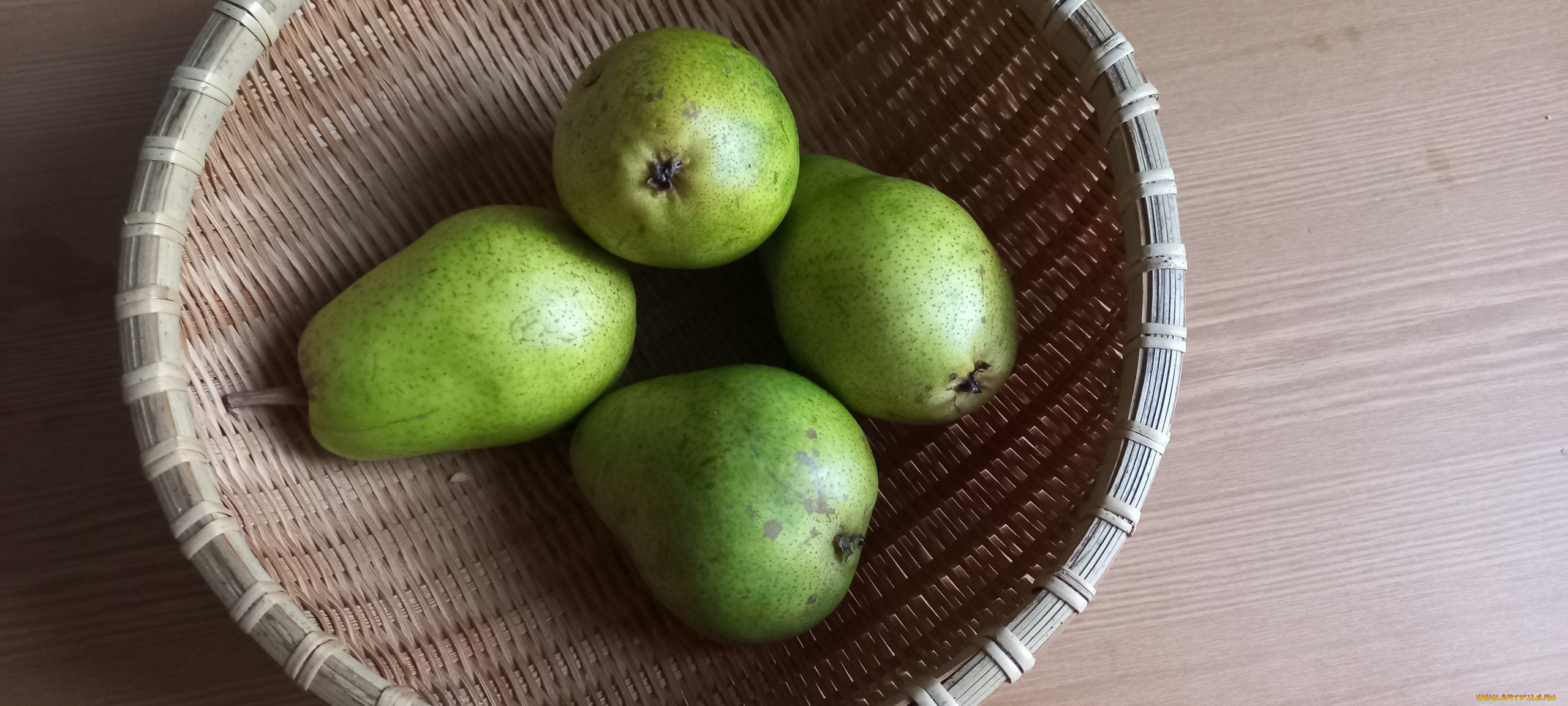 еда, груши, зеленые, корзинка